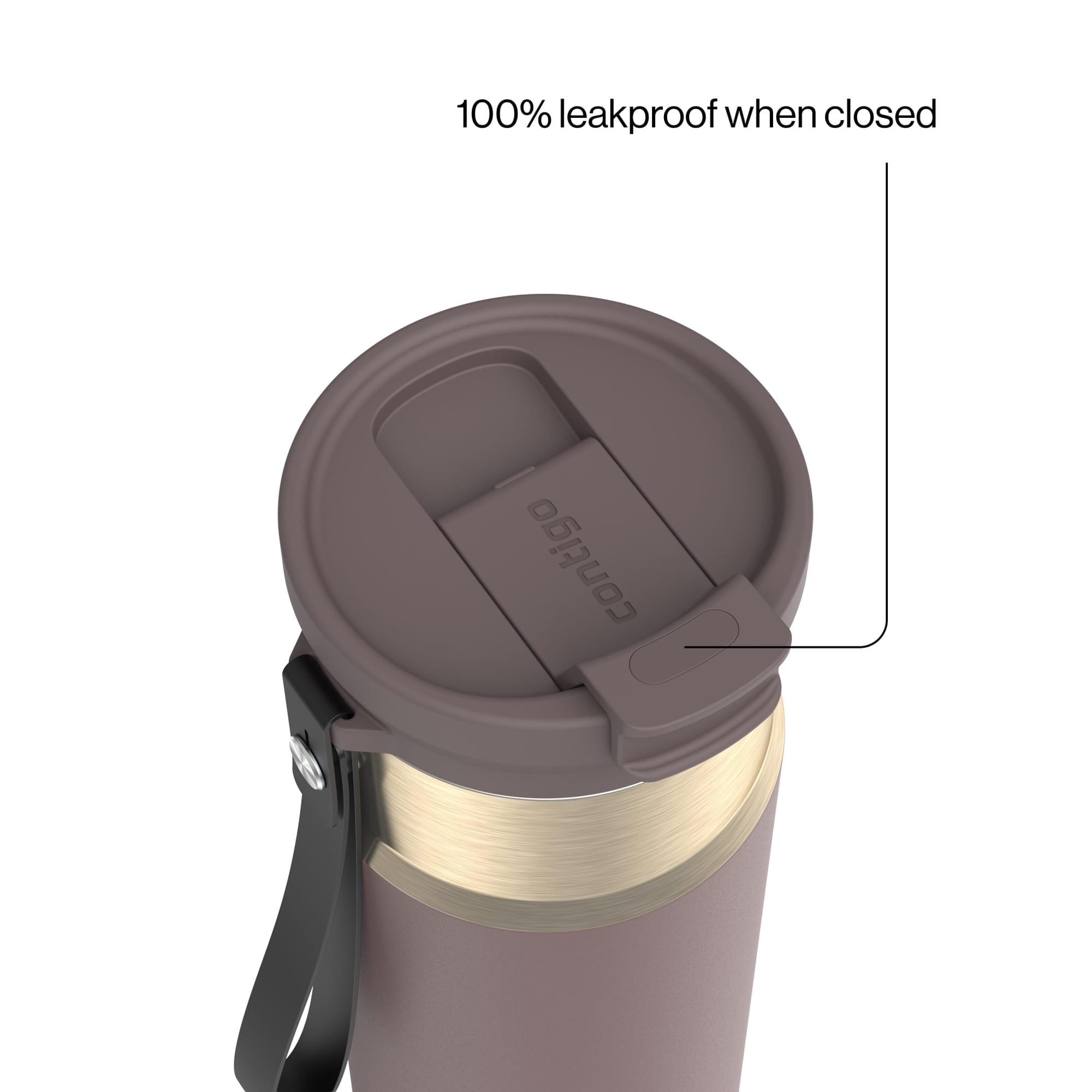 Contigo DualSip 24 oz Leakproof Insulated Water Bottle with Carrying Strap and 2-Way Lid Edition-GON1