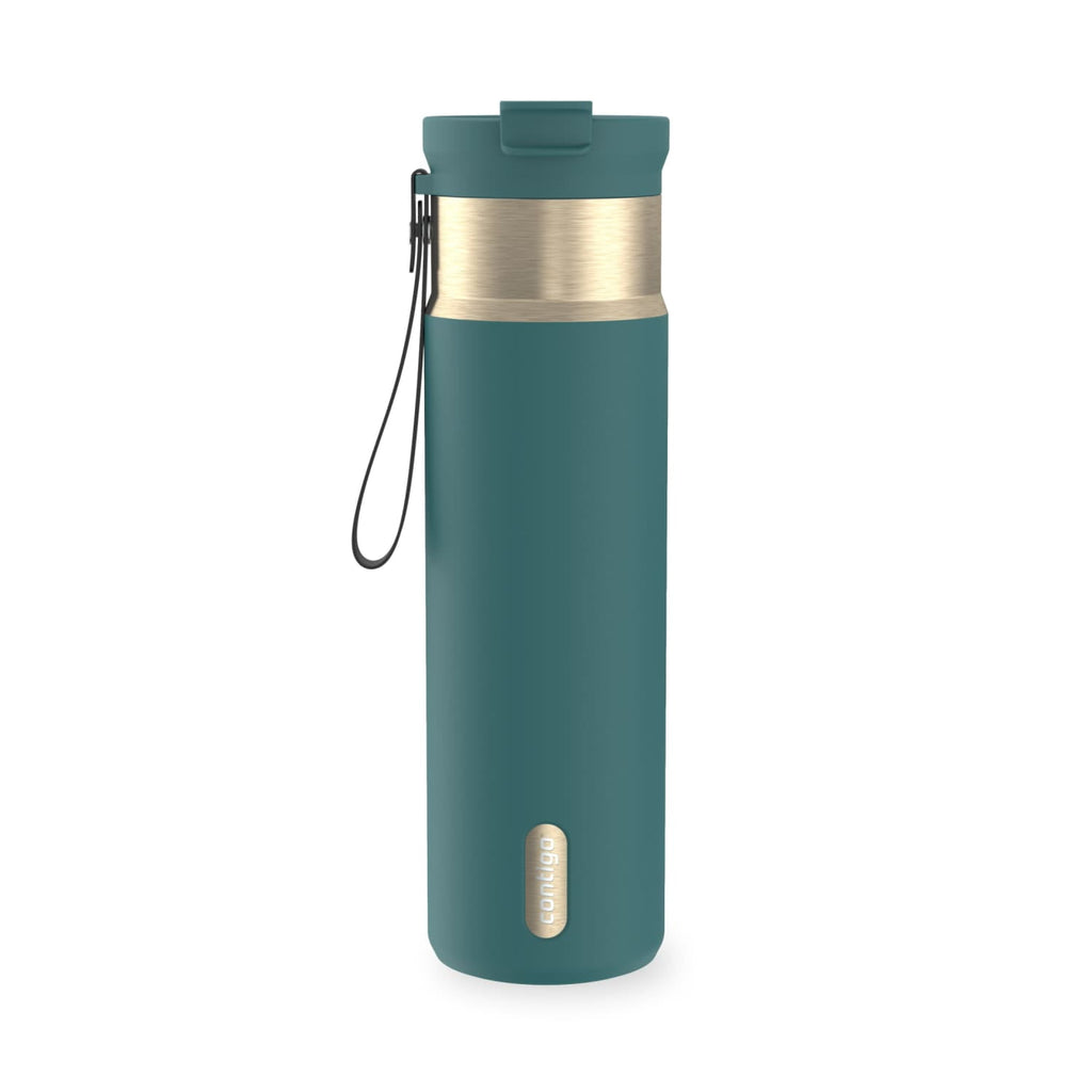 Contigo DualSip 24 oz Leakproof Insulated Water Bottle with Carrying Strap and 2-Way Lid Edition-GON1