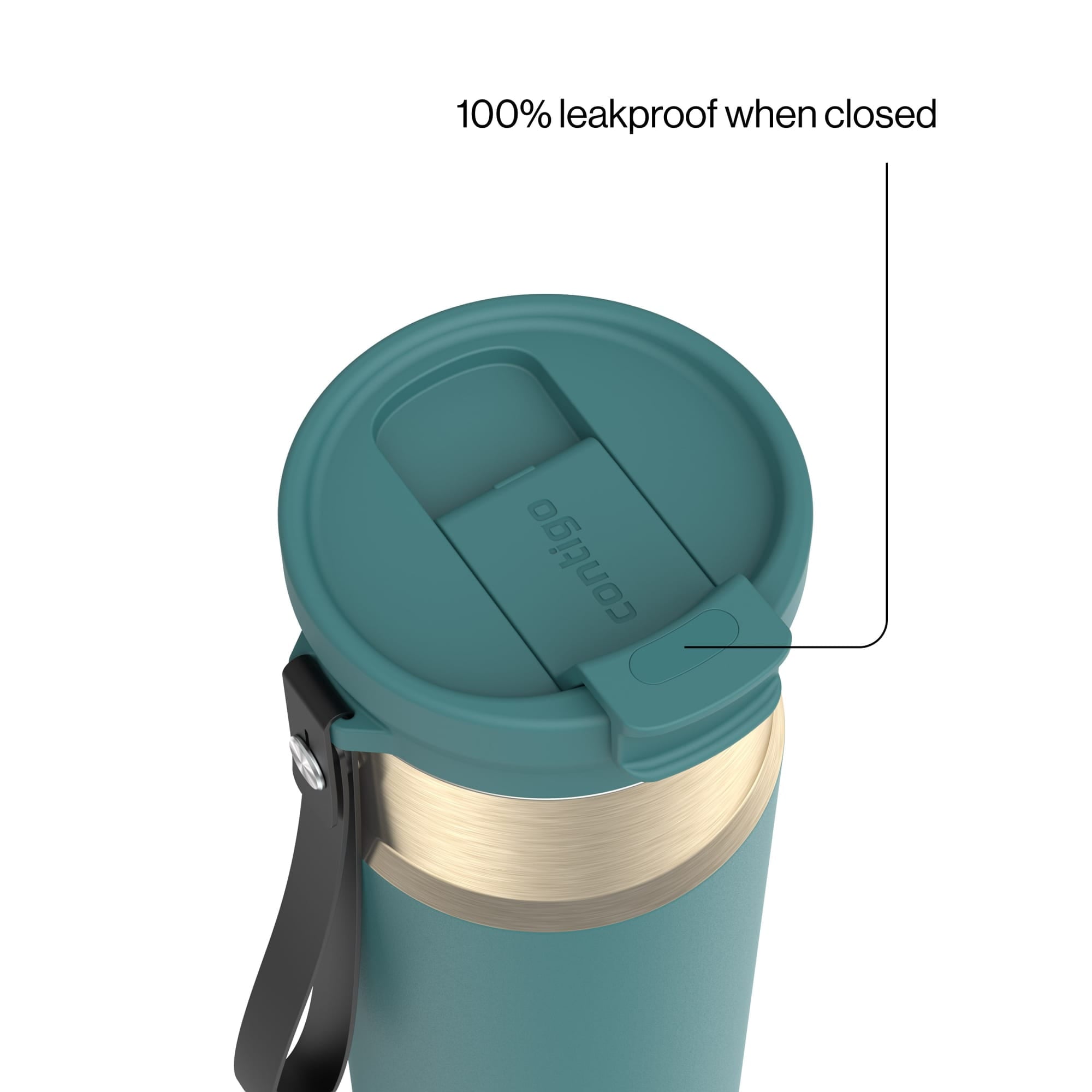 Contigo DualSip 24 oz Leakproof Insulated Water Bottle with Carrying Strap and 2-Way Lid Edition-GON1