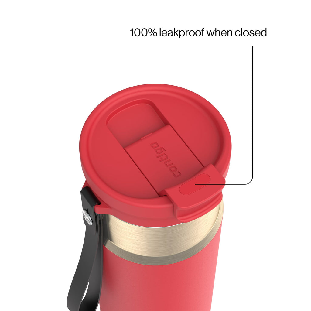 Contigo DualSip 24 oz Leakproof Insulated Water Bottle with Carrying Strap and 2-Way Lid Edition-GON1