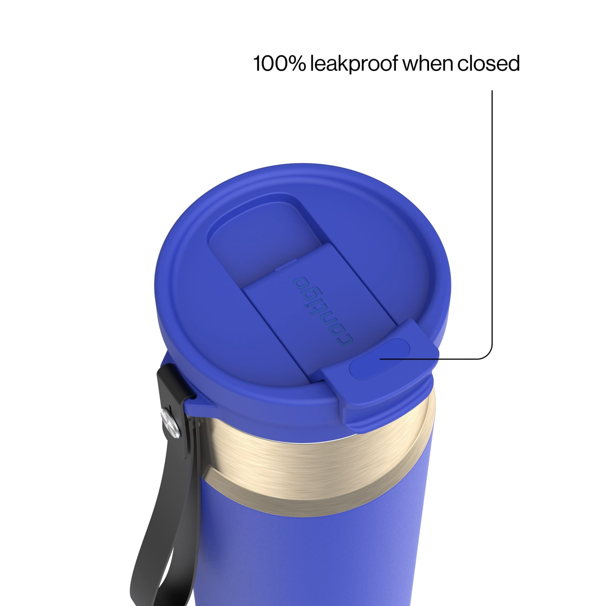 Contigo DualSip 24 oz Leakproof Insulated Water Bottle with Carrying Strap and 2-Way Lid Edition-GON1