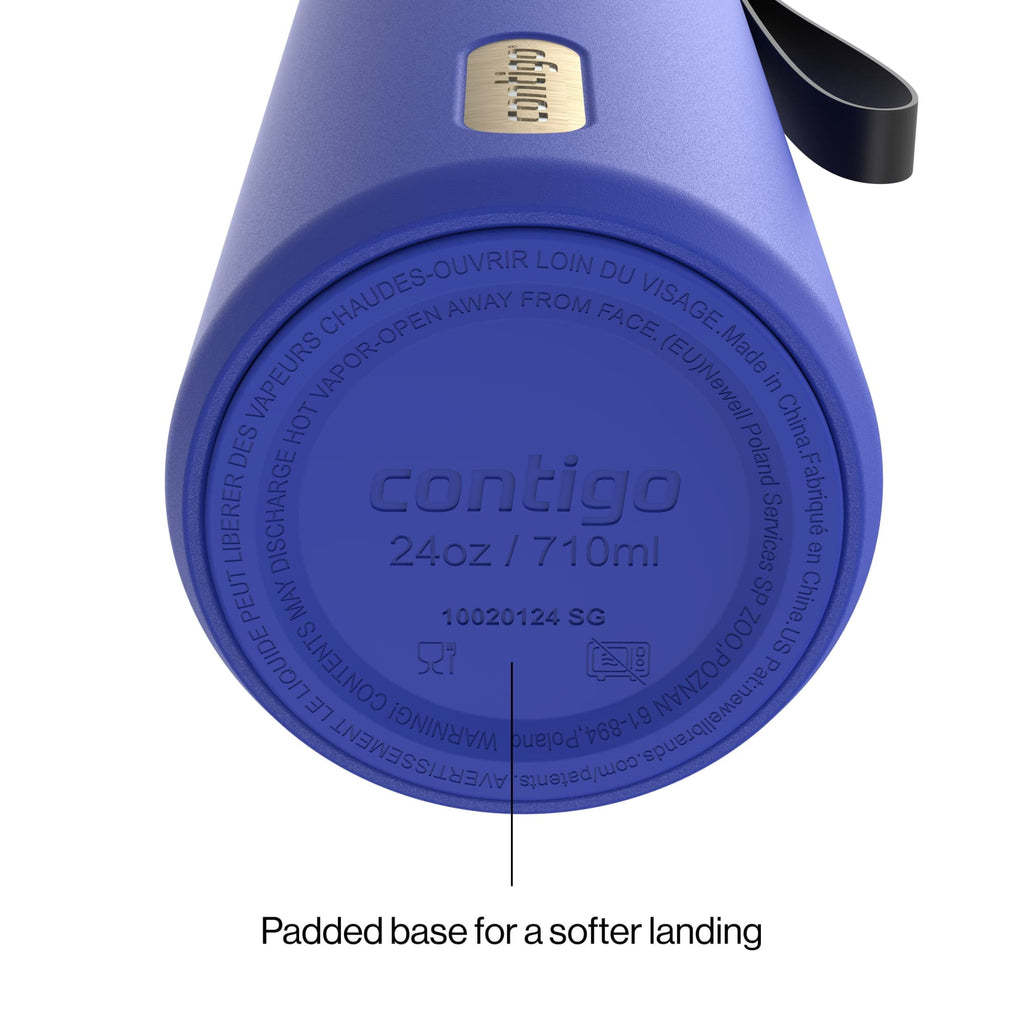 Contigo DualSip 24 oz Leakproof Insulated Water Bottle with Carrying Strap and 2-Way Lid Edition-GON1