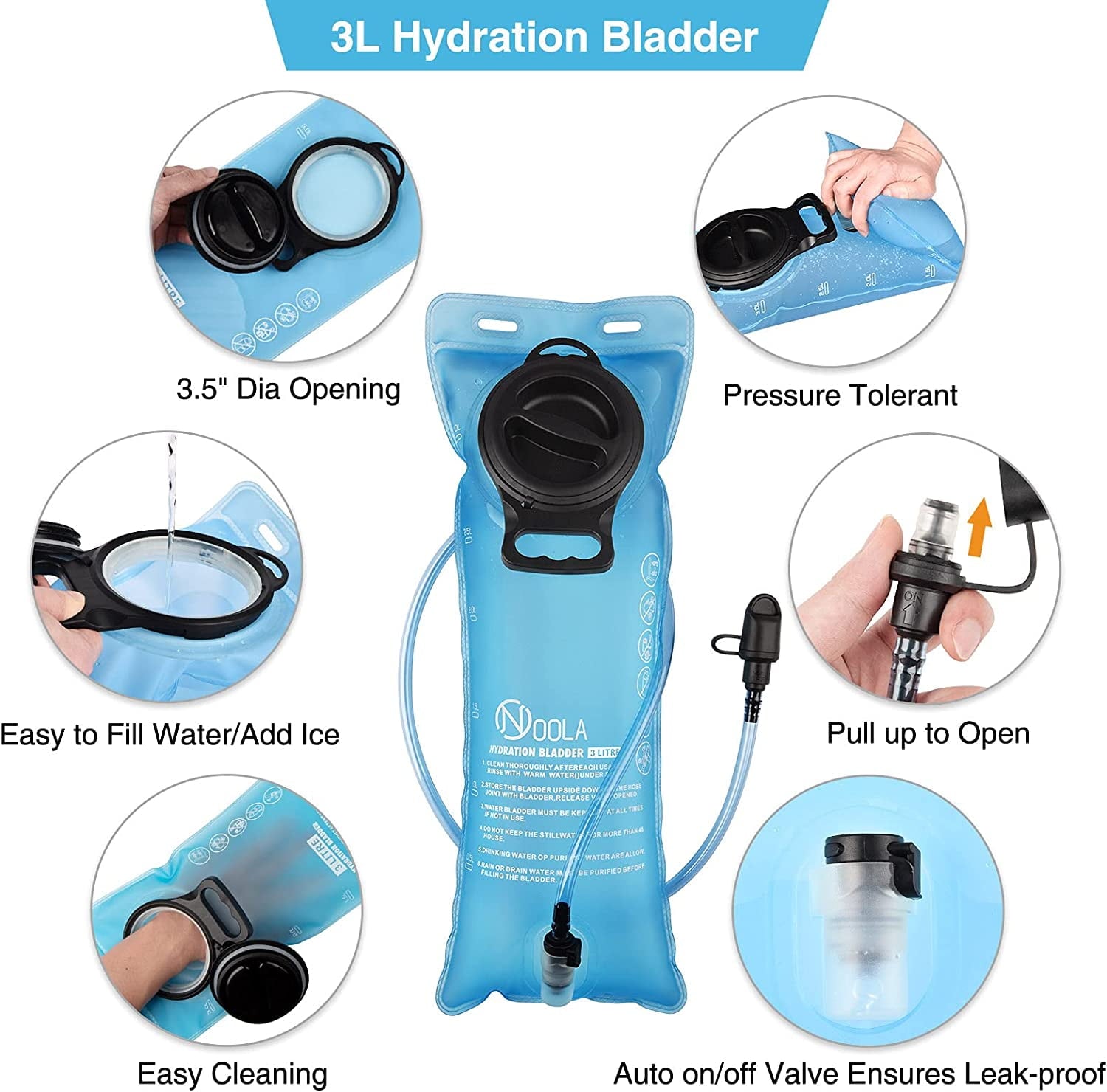 Brightify 17L Hydration Backpack with 3L TPU Water Bladder, Camel Backpack Hydration Pack for Hiking Hunting Climbing Cycling Biking Running, Molle Compatible Water Backpack for Men Women, Black Edition-LO6W