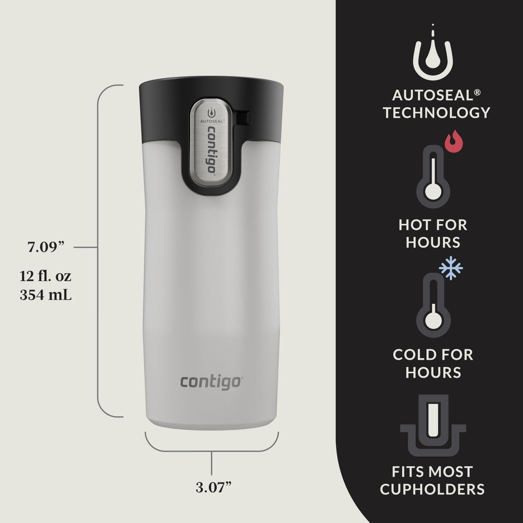 Contigo AUTOSEAL West Loop Vacuum-Insulated Stainless Steel Travel Mug with Easy-Clean Lid, 12oz Edition-FPWX