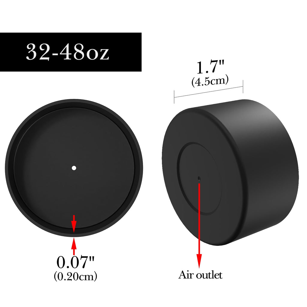 Linkidea 2 Pack Water Bottle Boot Compatible with Nalgene Sustain Wide Mouth 32oz/48oz, Narrow Mouth 32oz, Silicone Anti-Slip Bottle Bottom Bumper Protector (Black) Edition-Z735