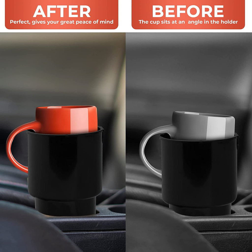 Cup Holder Expander - Fits Hydro Flasks 32/40 oz, Nalgene,  &amp; Large Bottles up to 3.8  Wide - for  up to 3.2  Wide - Black Edition-29ET