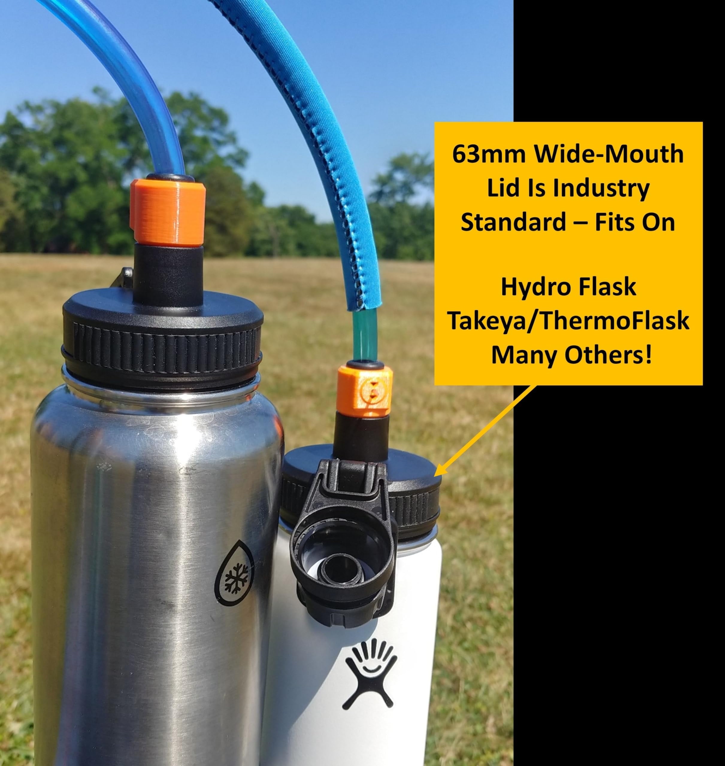Universal Hydration Adapter for Nalgene Smartwater Bottles 28mm Wide Mouth, Flip Top Spout Lid with Loop, Hiking Running Cycling Accessory, Blue Edition-WTE7
