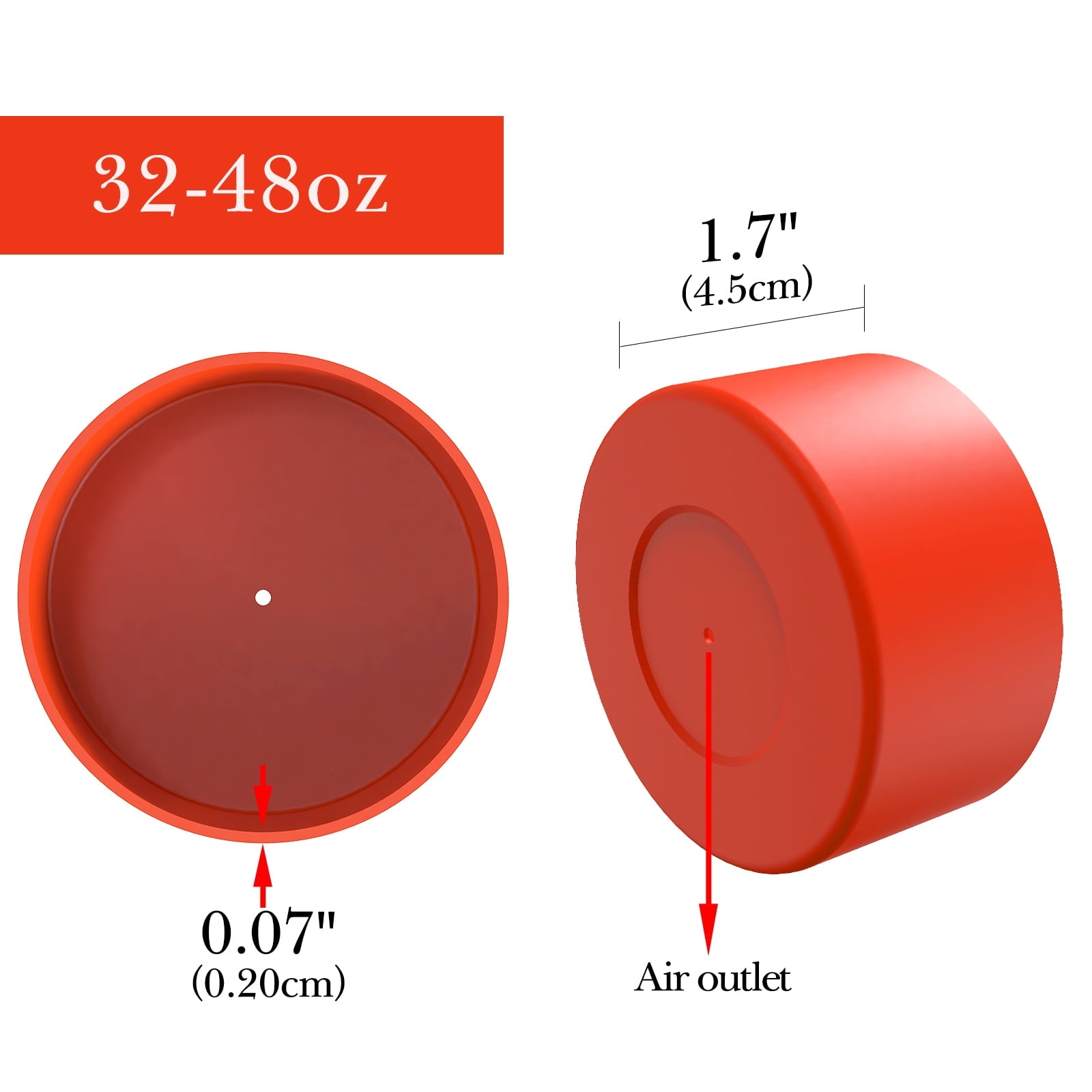 Linkidea 2 Pack Water Bottle Boot Compatible with Nalgene Sustain Wide Mouth 32oz/48oz, Narrow Mouth 32oz, Silicone Anti-Slip Bottle Bottom Bumper Protector (Red) Edition-4T9D