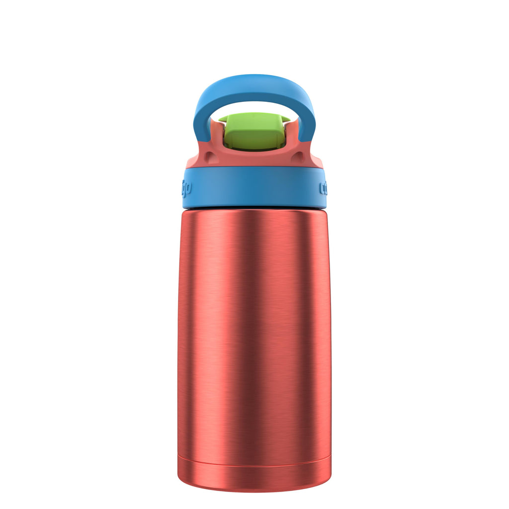 Contigo AUTOSPOUT Water Bottle, 13 oz, Coral Blue/Poppy Edition-01GM