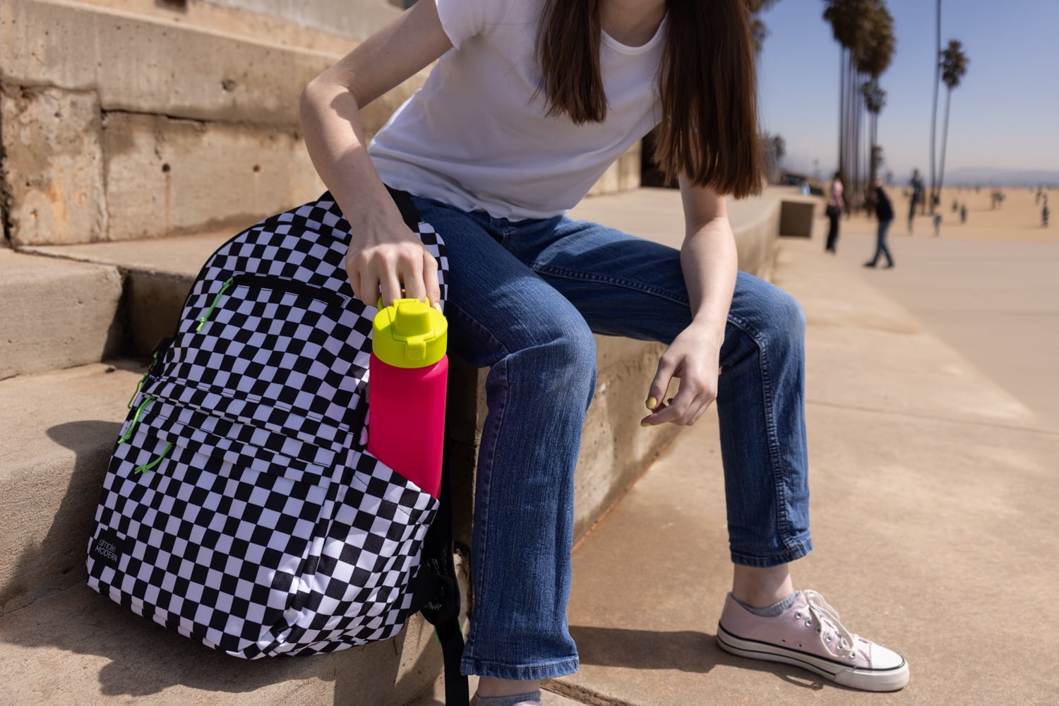 Simple Modern 22 fl oz Reusable Tritan Summit Water Bottle with Silicone Straw Lid|Raspberry Chartreuse Edition-XH33