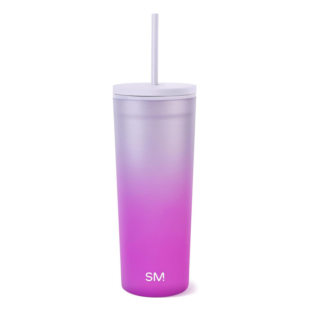 Simple Modern 24 fl oz Double Wall Plastic Classic Tumbler with Straw|Opalescent Edition-MHQ0