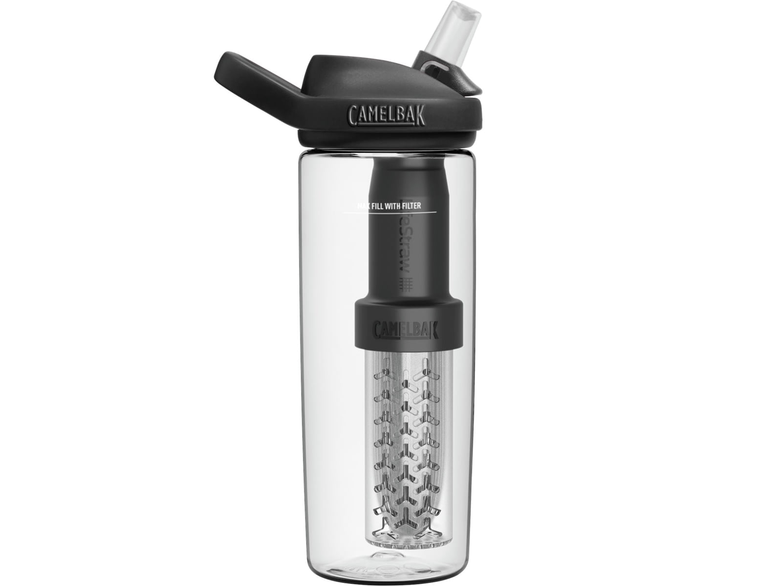 CamelBak eddy+ 20oz Bottle, filtered by LifeStraw, Clear Edition-YQ26