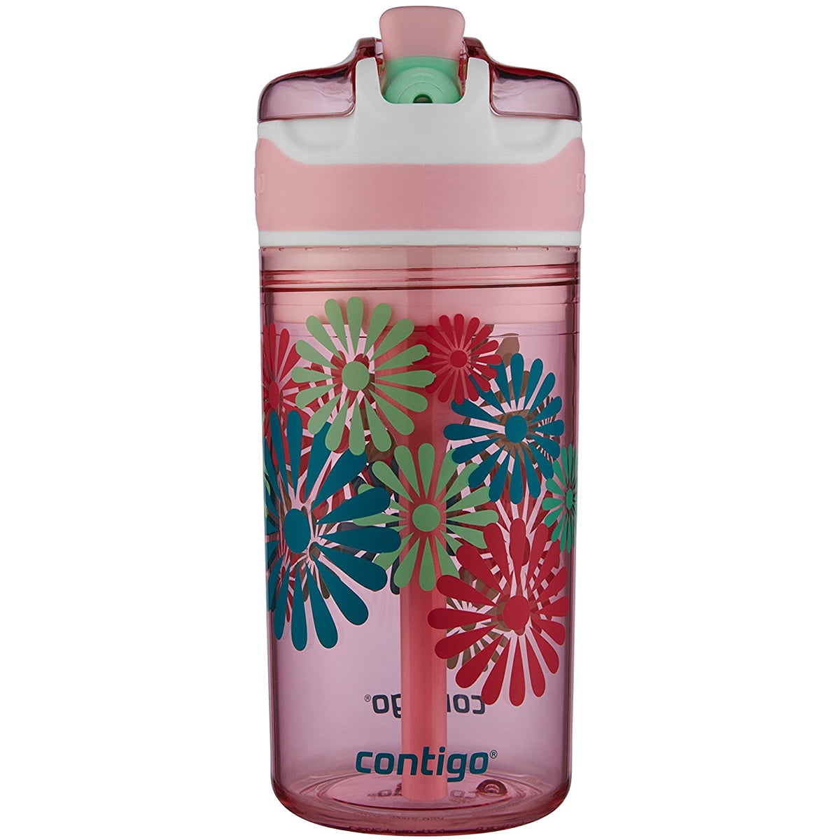 Contigo 13 oz. Kid's Snack Hero Drink Tumbler - Ballet Slipper Pink with Flowers Edition-CFAQ