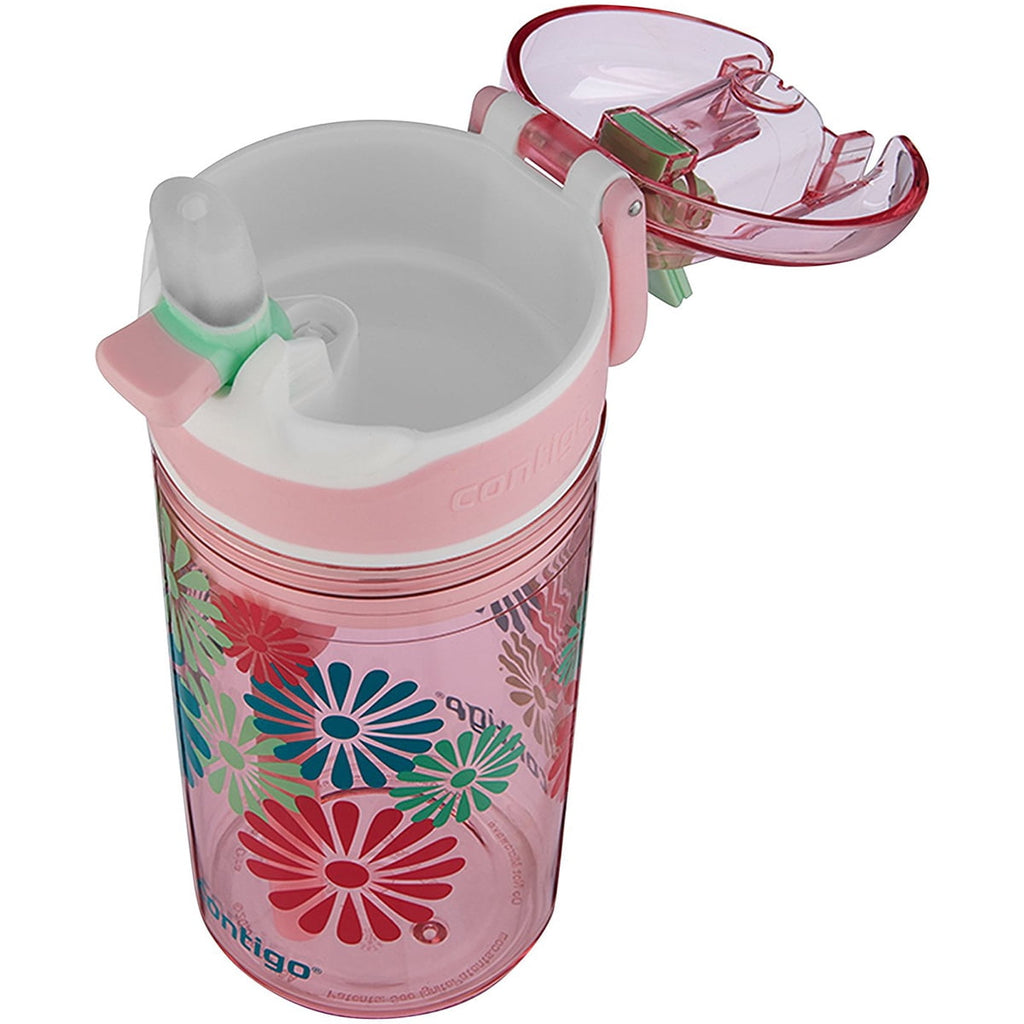 Contigo 13 oz. Kid's Snack Hero Drink Tumbler - Ballet Slipper Pink with Flowers Edition-CFAQ