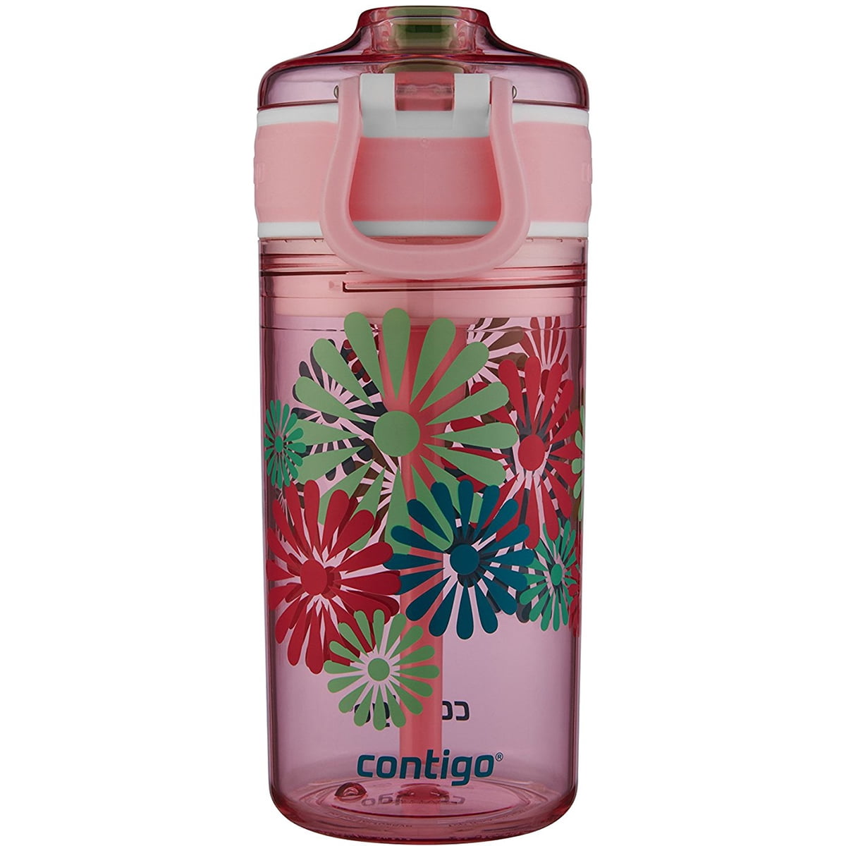 Contigo 13 oz. Kid's Snack Hero Drink Tumbler - Ballet Slipper Pink with Flowers Edition-CFAQ