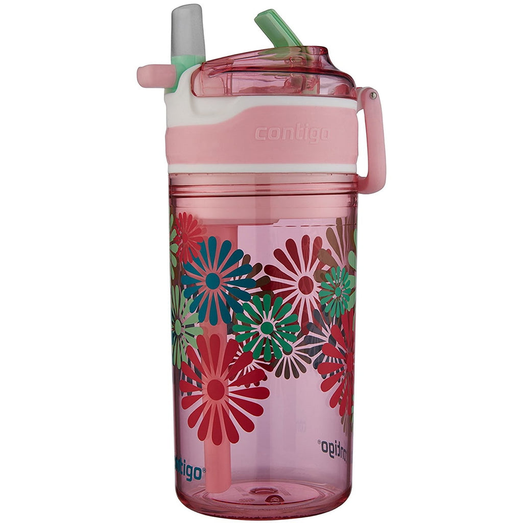Contigo 13 oz. Kid's Snack Hero Drink Tumbler - Ballet Slipper Pink with Flowers Edition-CFAQ