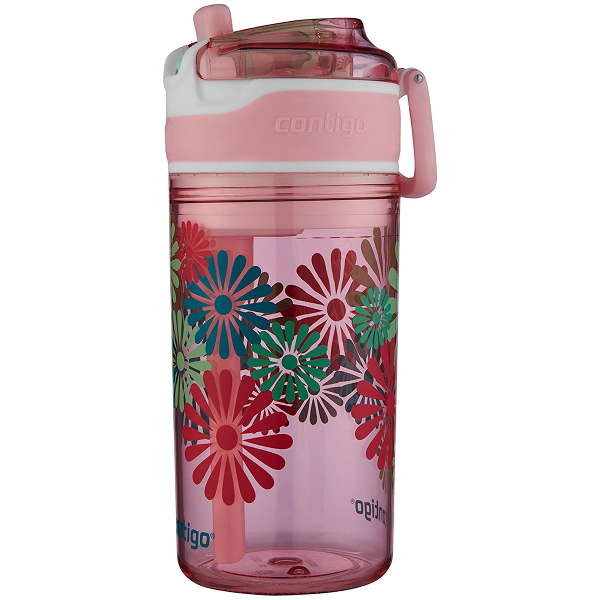 Contigo 13 oz. Kid's Snack Hero Drink Tumbler - Ballet Slipper Pink with Flowers Edition-CFAQ