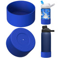 Linkidea 2 Pack Water Bottle Boot Compatible with CamelBak Eddy+20oz/25oz, Chute Mag 20oz/25oz, Carry Cap, Silicone Anti-Slip Bottle Bottom Bumper Protector (Navy Blue) Edition-E56O