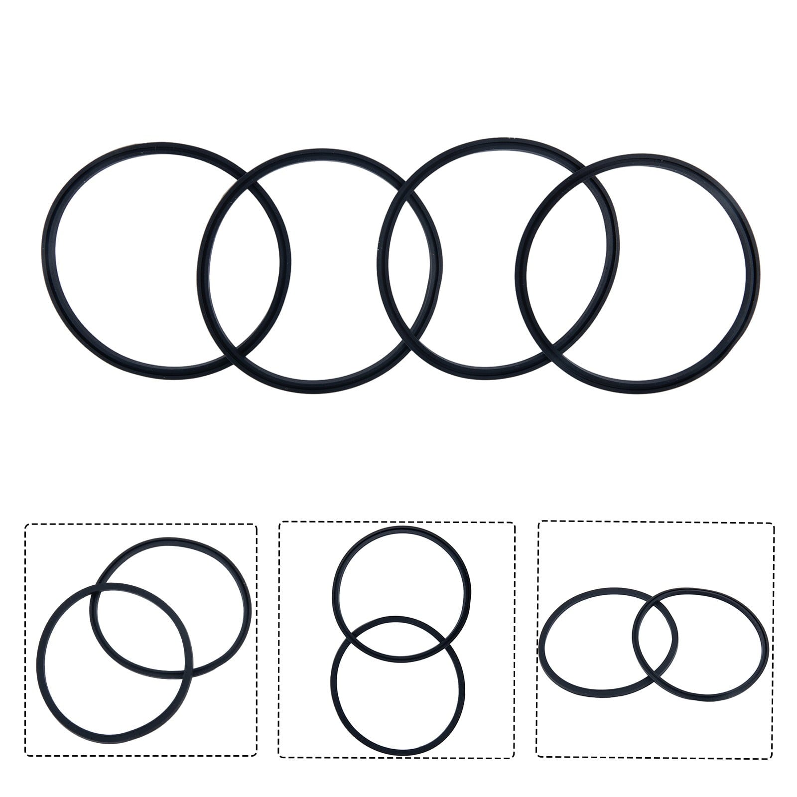 4 Pack Gaskets Compatible for Contigo Snapseal Byron Travel Mug 16oz &amp; 20oz, Replacement Rubber Seal for Contigo Snapseal Lid, Replacement Silicone Part for Contigo Coffee Travel Tumbler Edition-05E6