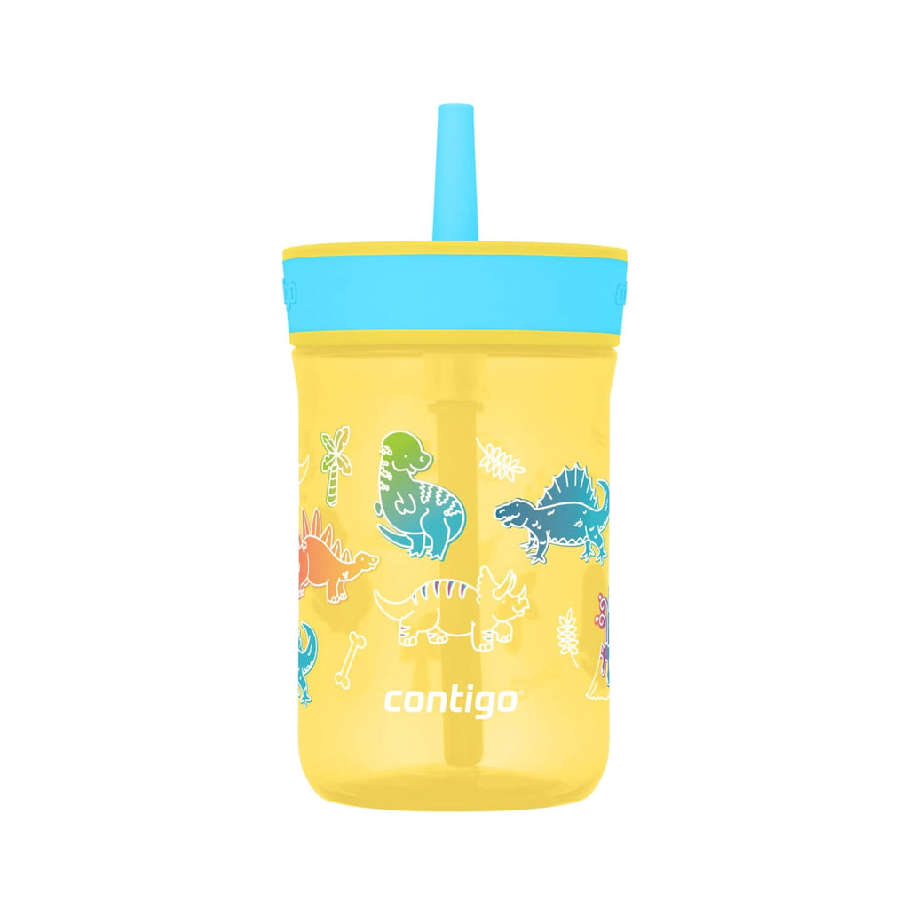 Contigo Kids Leighton Spill-Proof Tumbler with Straw, 14 oz, Yellow Edition-KGV7