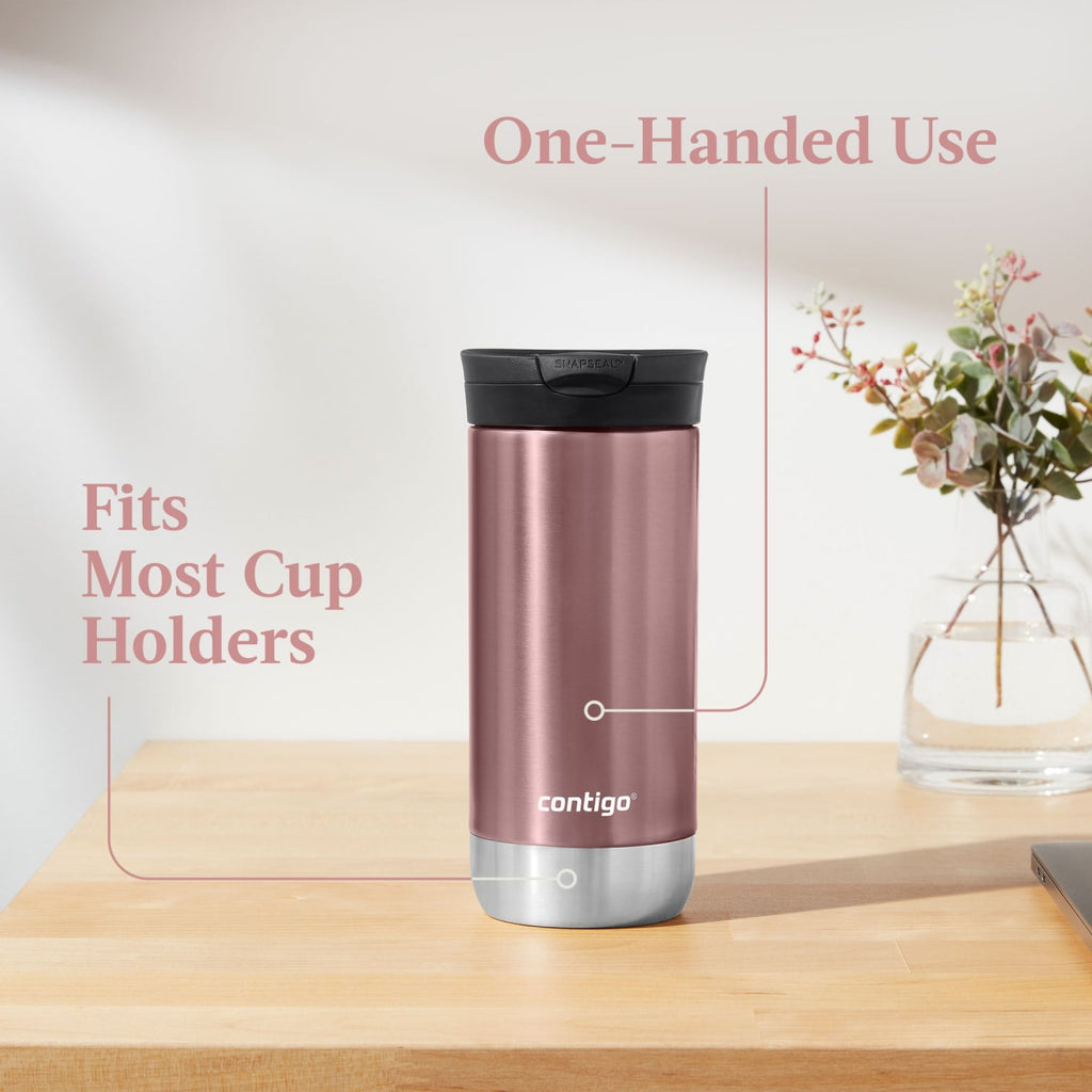 Contigo 16 oz. Huron 2.0 SnapSeal Stainless Steel Travel Mug - Licorice Edition-JX9A