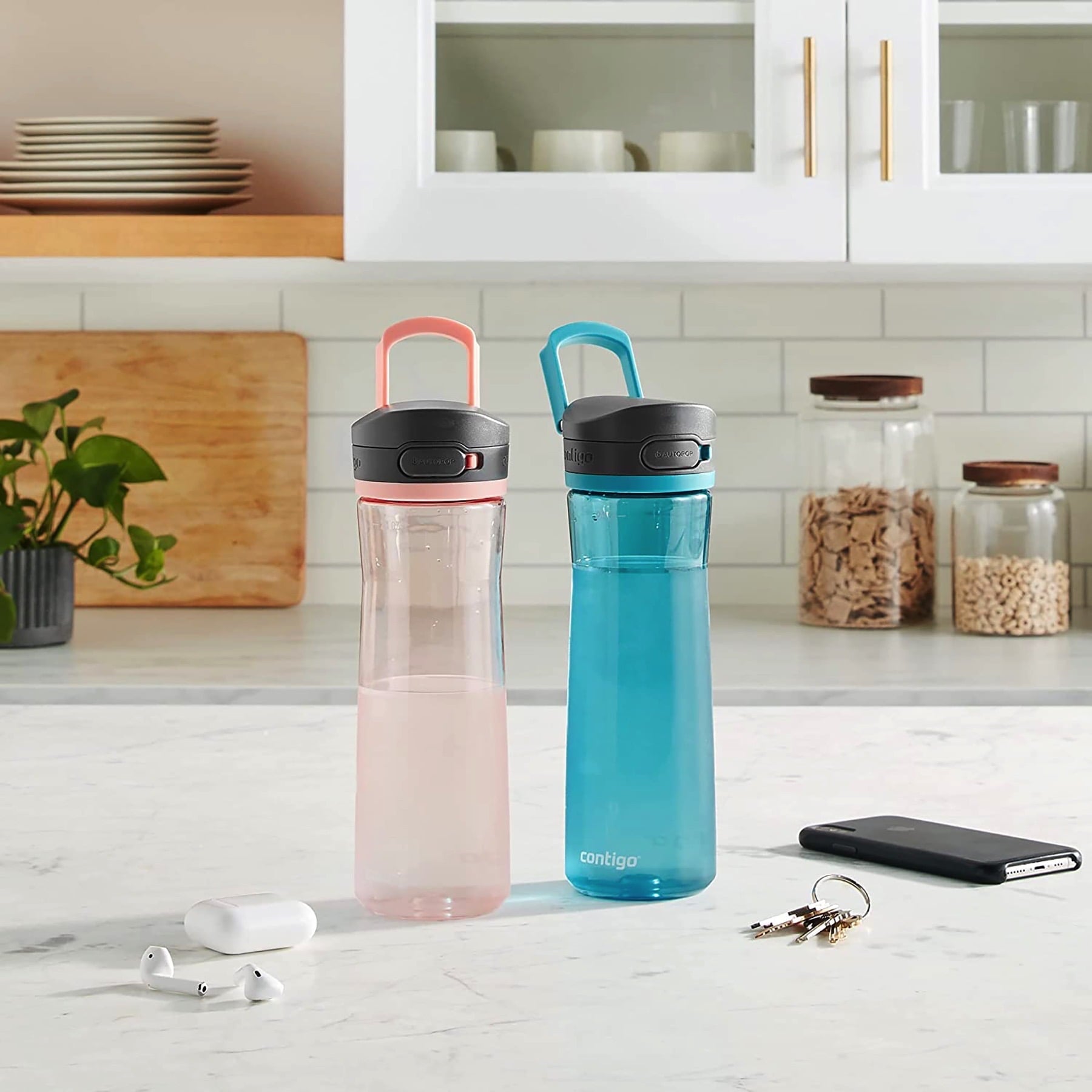 Contigo 24 oz. Jackson 2.0 Tritan Water Bottle 2-Pack - Jade Vine/Pineapple Edition-CEVW