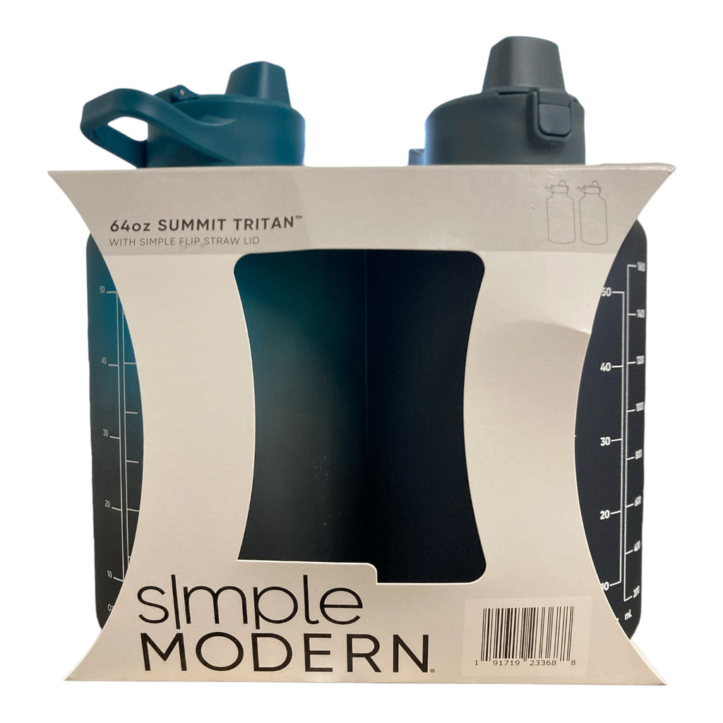 Simple Modern 64-oz Tritan Plastic Summit With Simple Flip Straw Lid 2 Pack (Sweet Taffy and Blush) Edition-SHH0