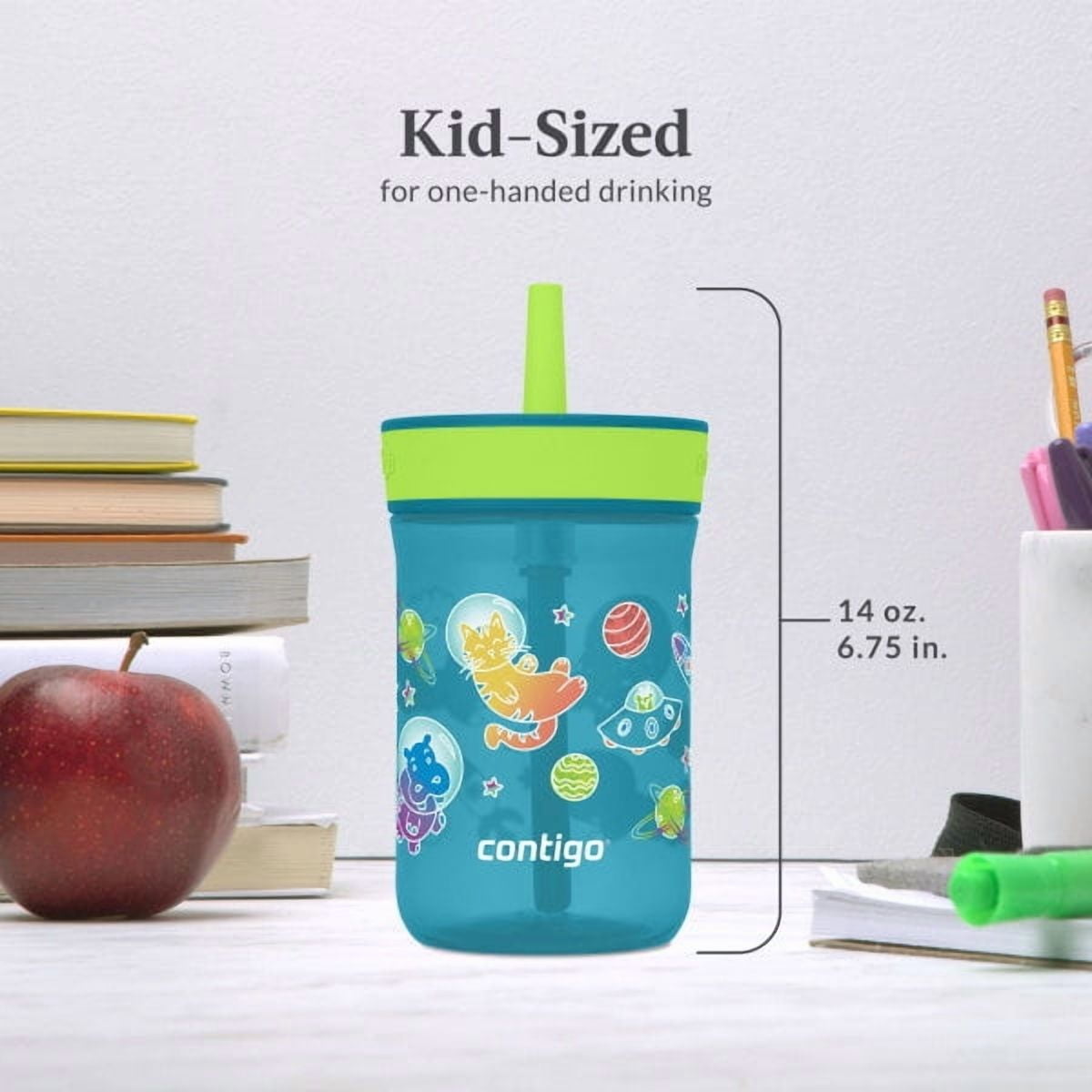 Contigo Kid's 14 oz. Leighton Tumbler 2-Pack - Dogs Doing Things/Spacecraft Edition-65HY