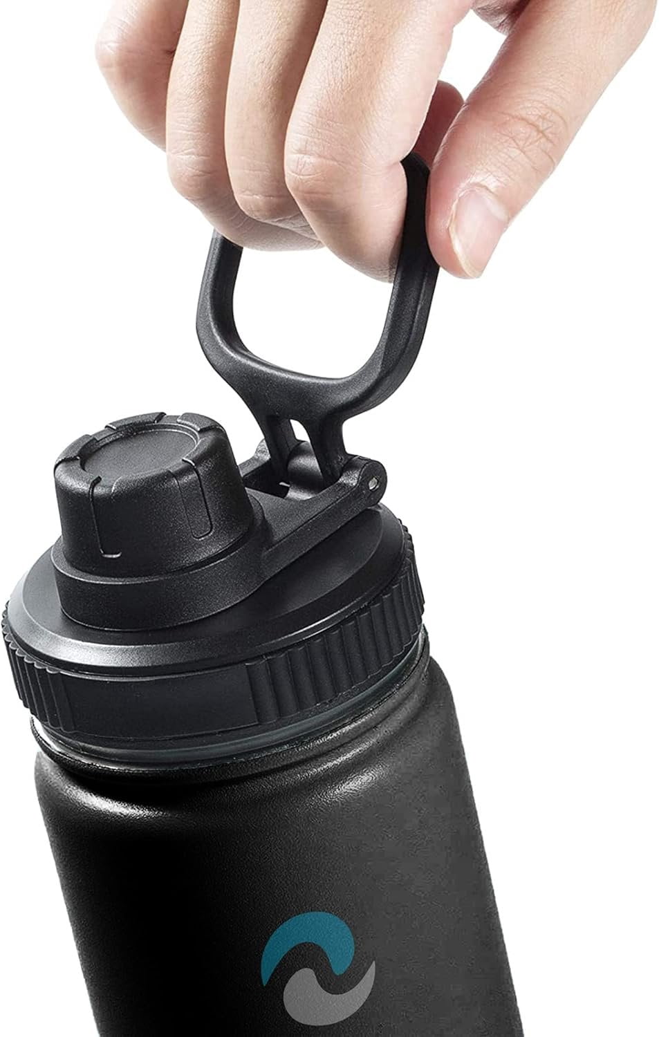 Hydraflow Wide Mouth Spout Twist Chug Nalgene Replacement Lid | Compatible with Nalgene 32 oz Wide Mouth Lid, Hydroflask &amp; Many  Top Water Bottle Brands Sizes 12 16 18 20 32 40 64 Oz Edition-1JMR