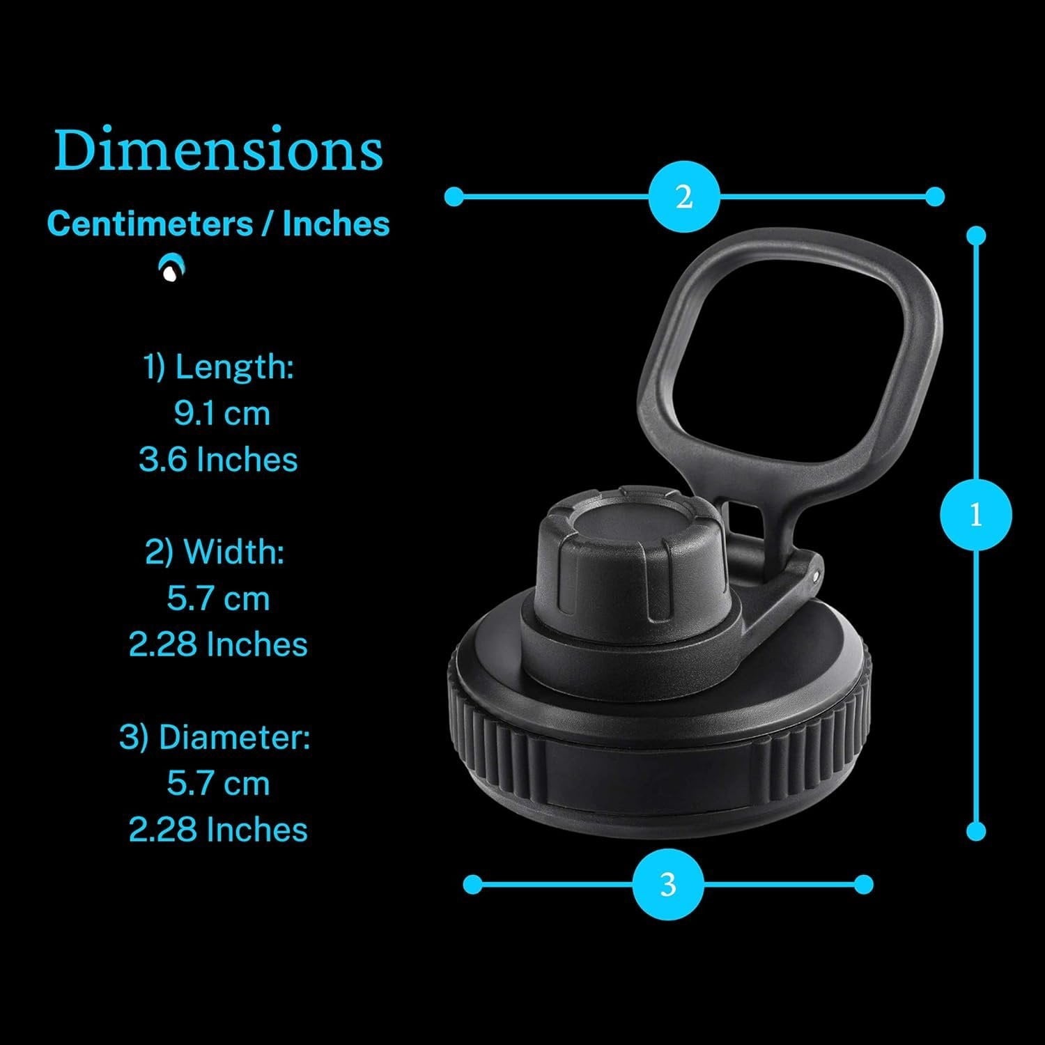 Hydraflow Wide Mouth Spout Twist Chug Nalgene Replacement Lid | Compatible with Nalgene 32 oz Wide Mouth Lid, Hydroflask &amp; Many  Top Water Bottle Brands Sizes 12 16 18 20 32 40 64 Oz Edition-1JMR