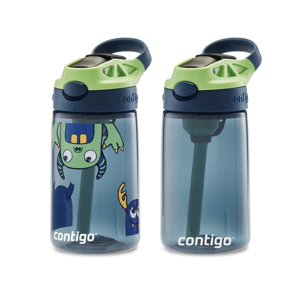 Contigo Kids 2-Pack Straw Water Bottle, 14 oz - Dinos/Sharks Edition-N2SD