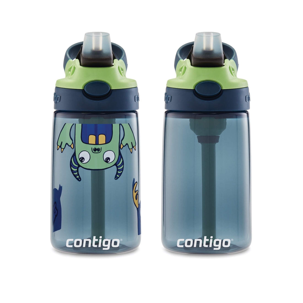 Contigo Kids 2-Pack Straw Water Bottle, 14 oz - Dinos/Sharks Edition-N2SD
