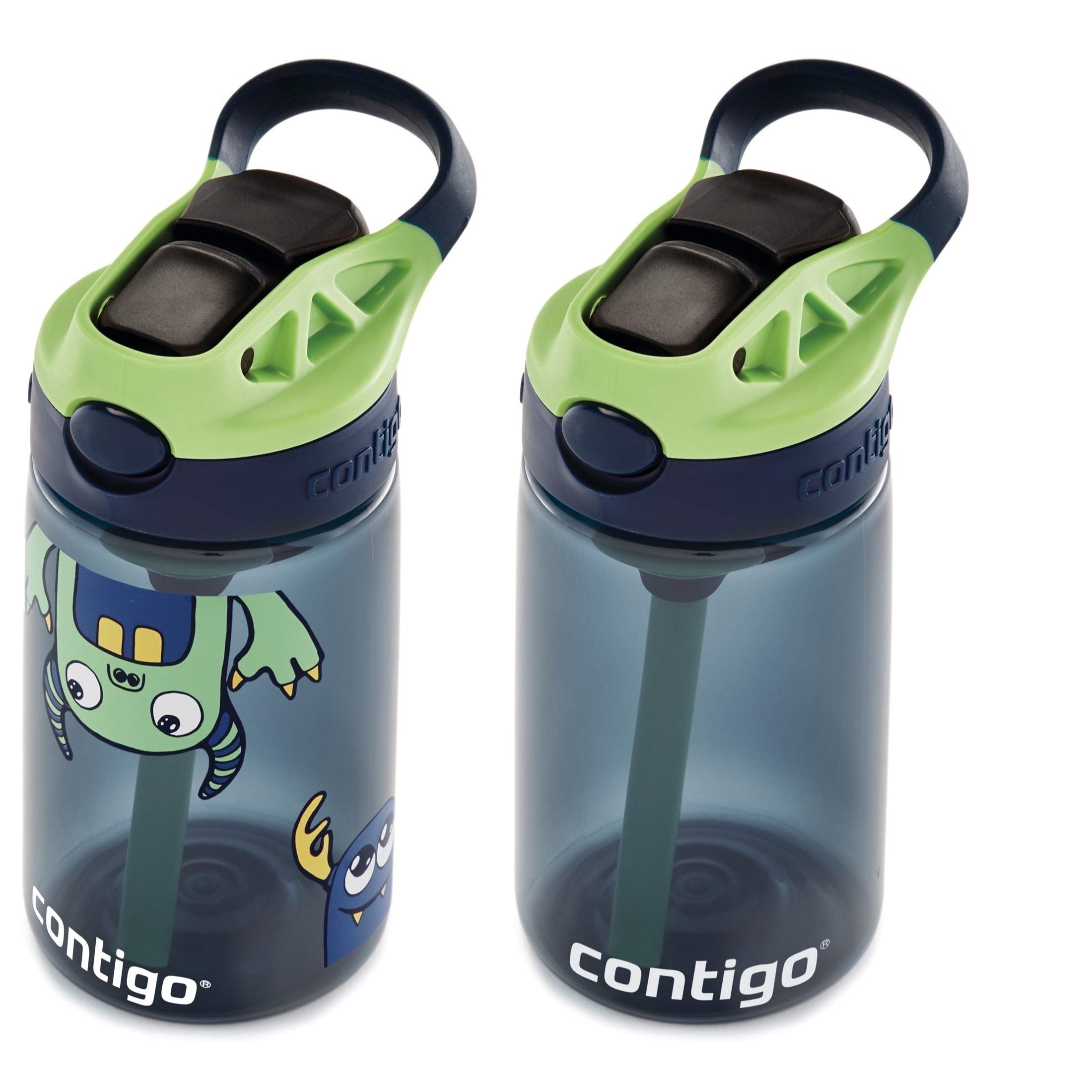 Contigo Kids 2-Pack Straw Water Bottle, 14 oz - Dinos/Sharks Edition-N2SD