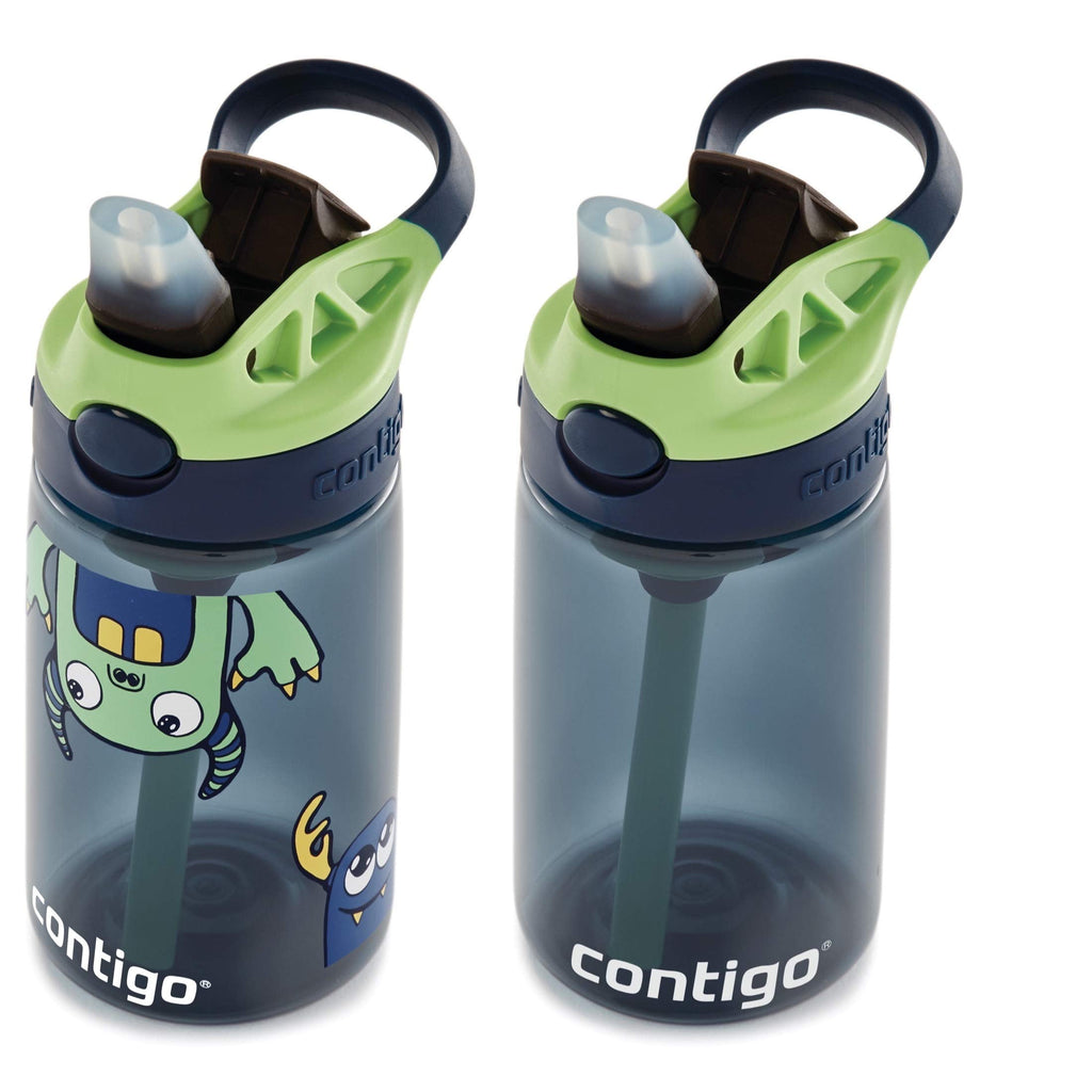 Contigo Kids 2-Pack Straw Water Bottle, 14 oz - Dinos/Sharks Edition-N2SD