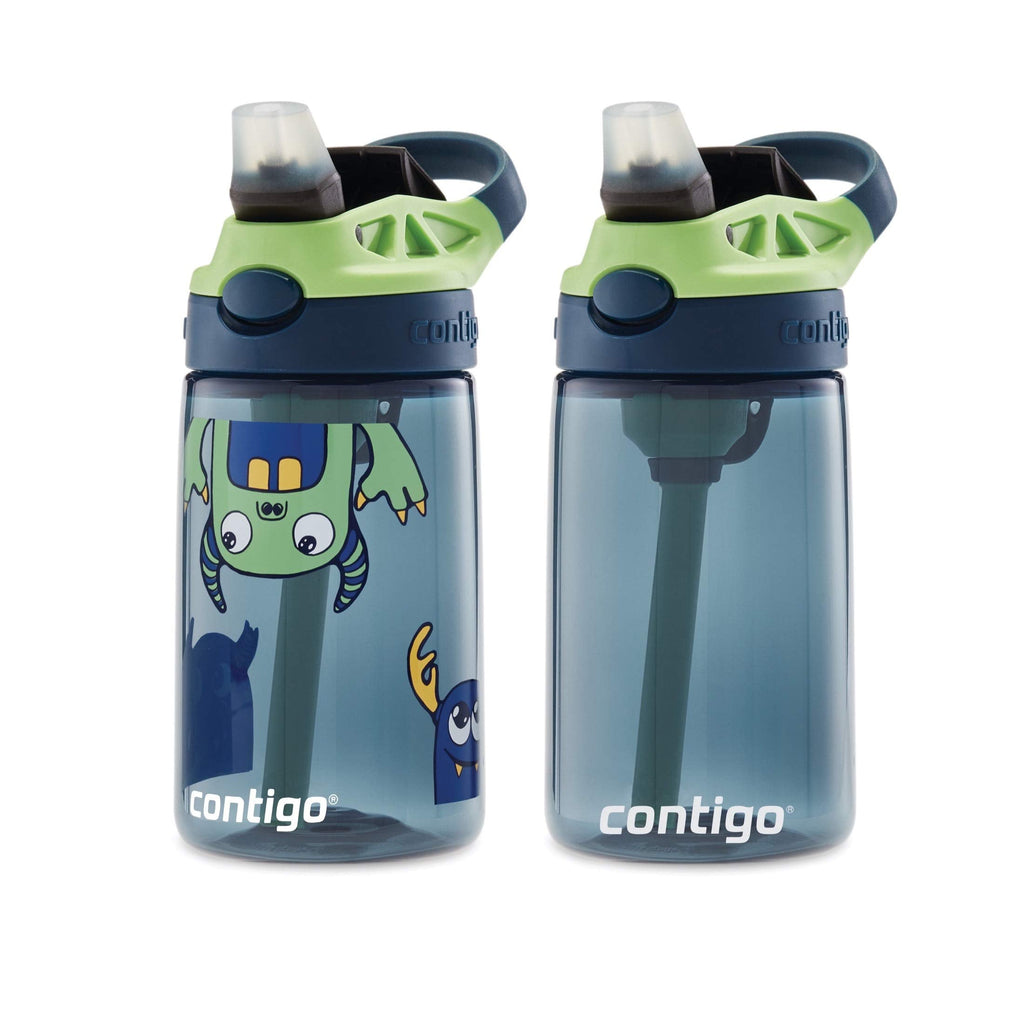 Contigo Kids 2-Pack Straw Water Bottle, 14 oz - Dinos/Sharks Edition-N2SD