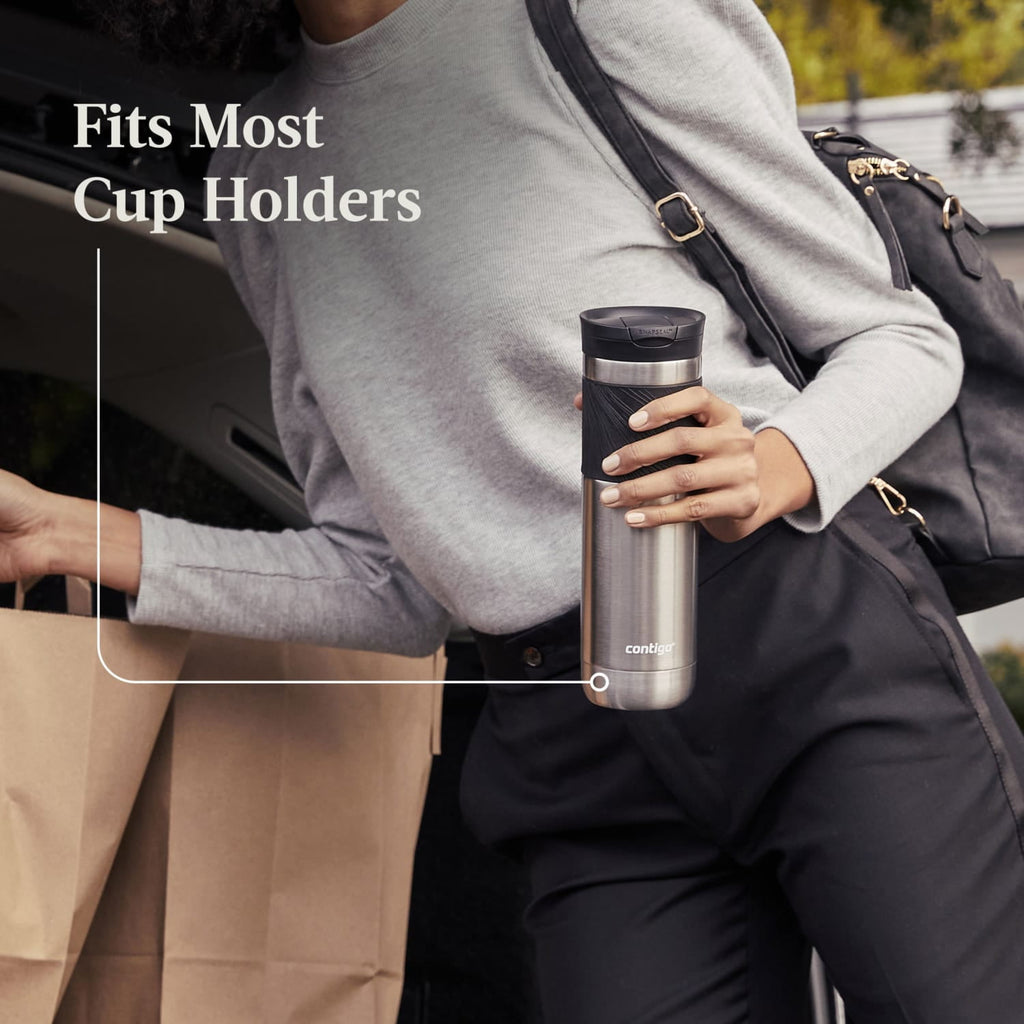 Contigo Byron 2.0 Stainless Steel Travel Mug with SNAPSEAL Lid and Grip in Black, 24 fl oz. Edition-X9F0