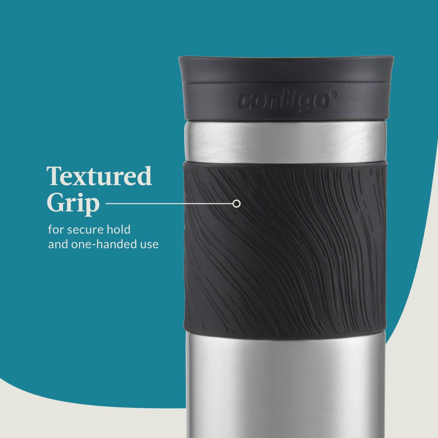 Contigo Byron 2.0 Stainless Steel Travel Mug with SNAPSEAL Lid and Grip in Black, 24 fl oz. Edition-X9F0