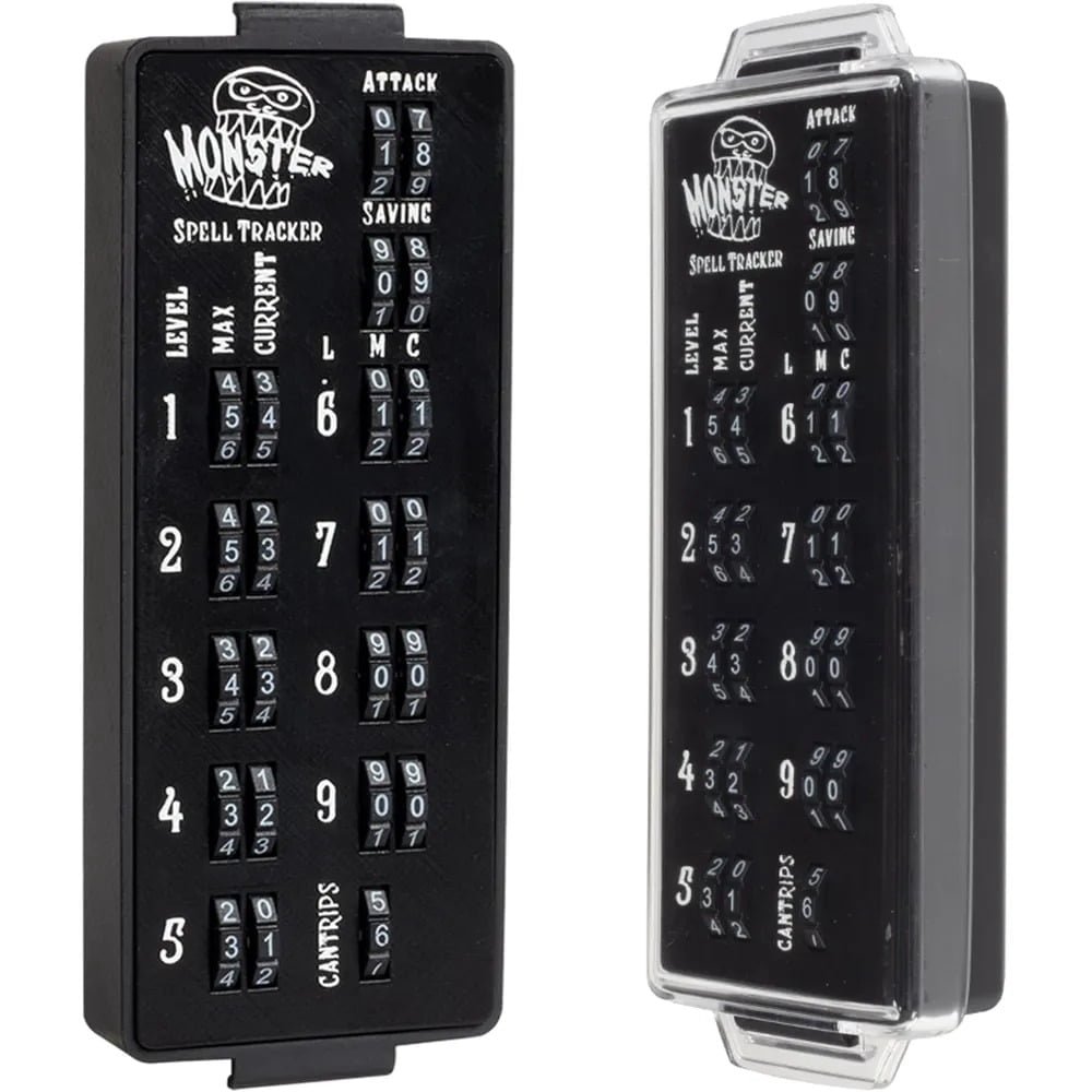 Ultimate RPG Spell Tracker for DND- Easily Keep Track of All Magic Stats, Levels, Modifiers Easily w Adjustable Place-Locking Dials &amp; Protective Cover- Compatible w Dungeons Dragons 5e Tabletop Games Edition-J88W