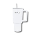 Tumbler 30 oz – Stainless Steel Cup with Handle and Lid | White Prime Edition-8ZVY