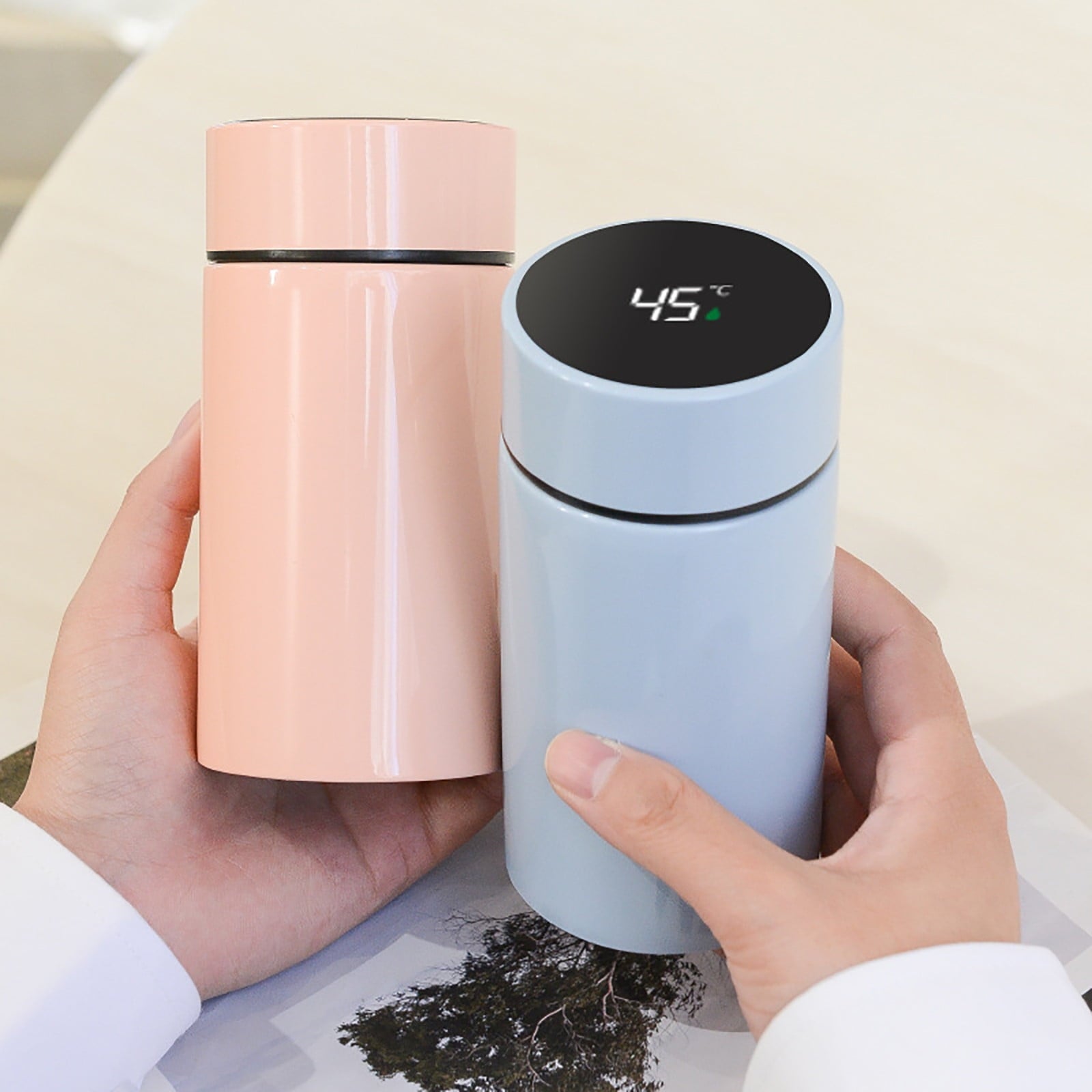 Stainless Steel Insulation Cup Cute Mini Portable Children Student Water Bottle Coffee Travel Mug LED Temperature Display Double Walled Vacuum Long Lasting Insulation Edition-CZQI
