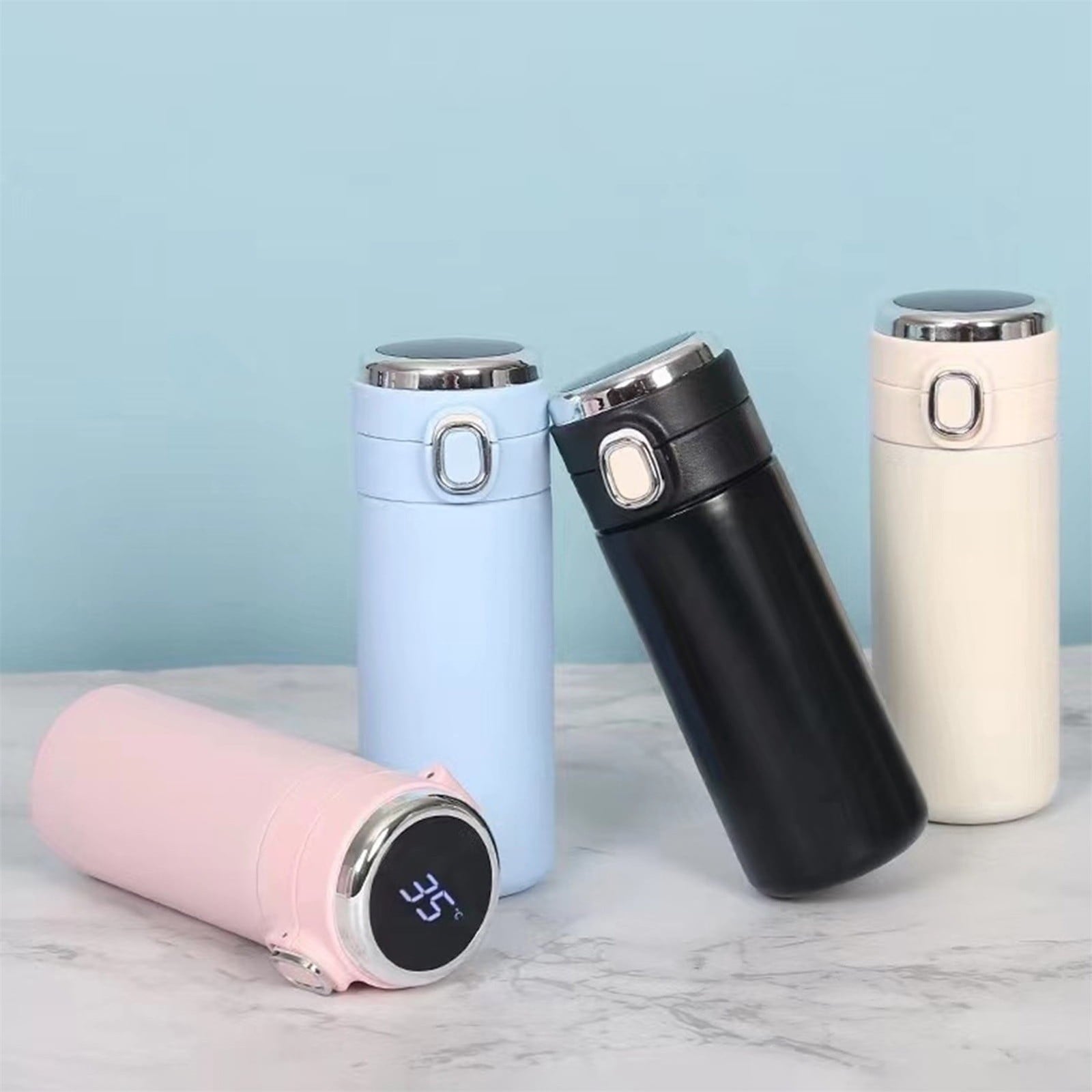 Stainless Steel Insulation Cup Cute Mini Portable Children Student Water Bottle Coffee Travel Mug LED Temperature Display Double Walled Vacuum Long Lasting Insulation Edition-CZQI