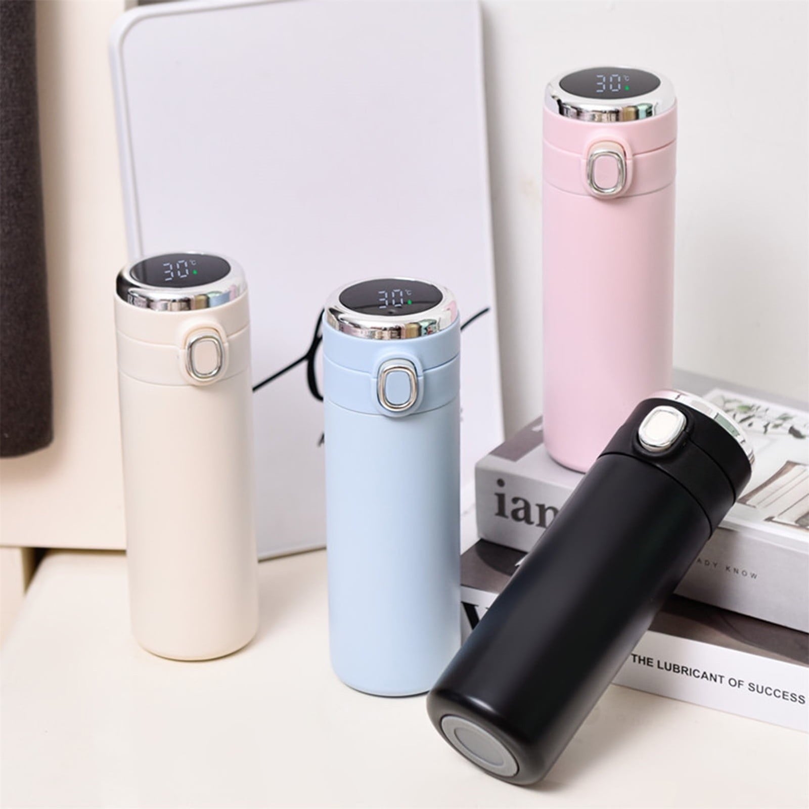 Stainless Steel Insulation Cup Cute Mini Portable Children Student Water Bottle Coffee Travel Mug LED Temperature Display Double Walled Vacuum Long Lasting Insulation Edition-CZQI