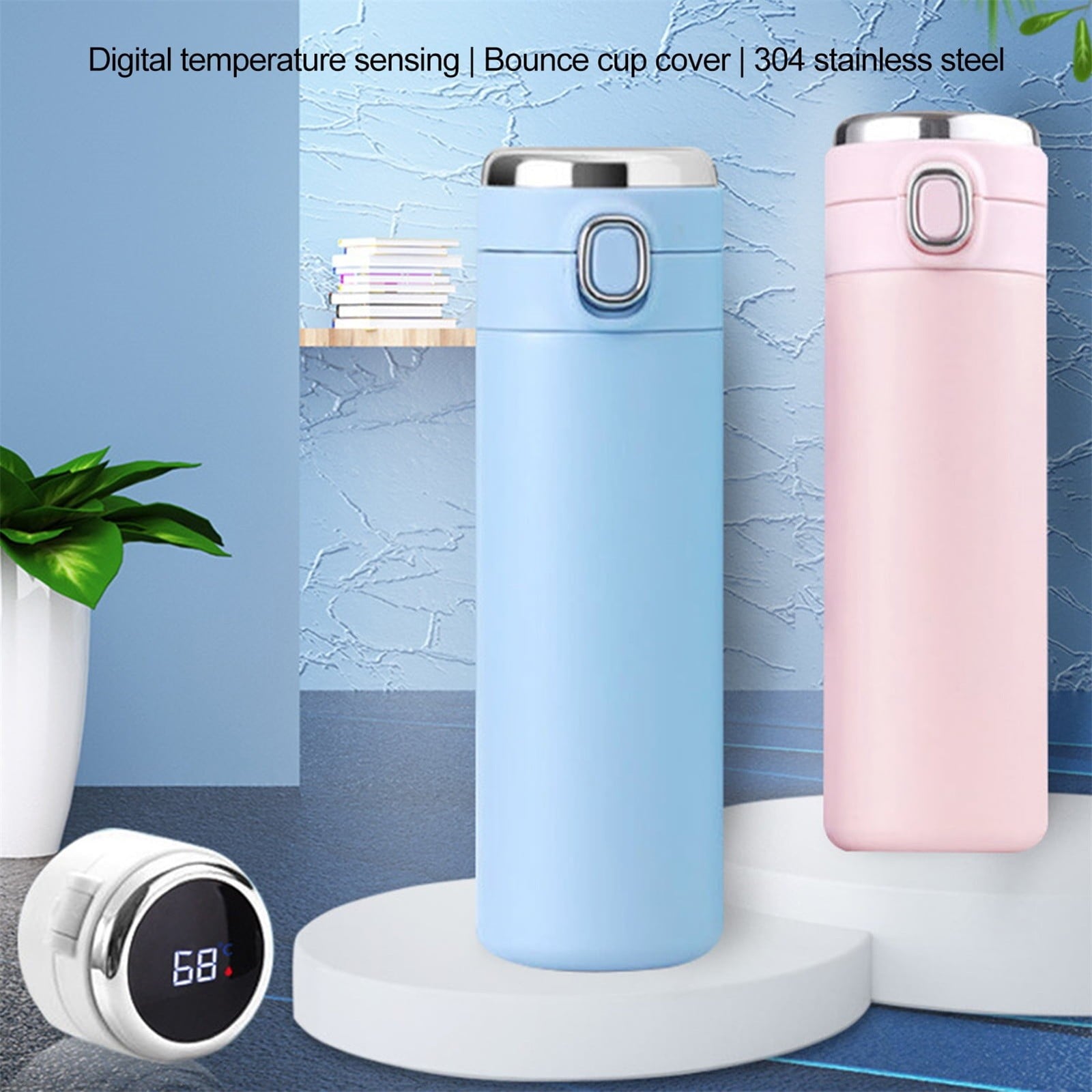 Stainless Steel Insulation Cup Cute Mini Portable Children Student Water Bottle Coffee Travel Mug LED Temperature Display Double Walled Vacuum Long Lasting Insulation Edition-CZQI