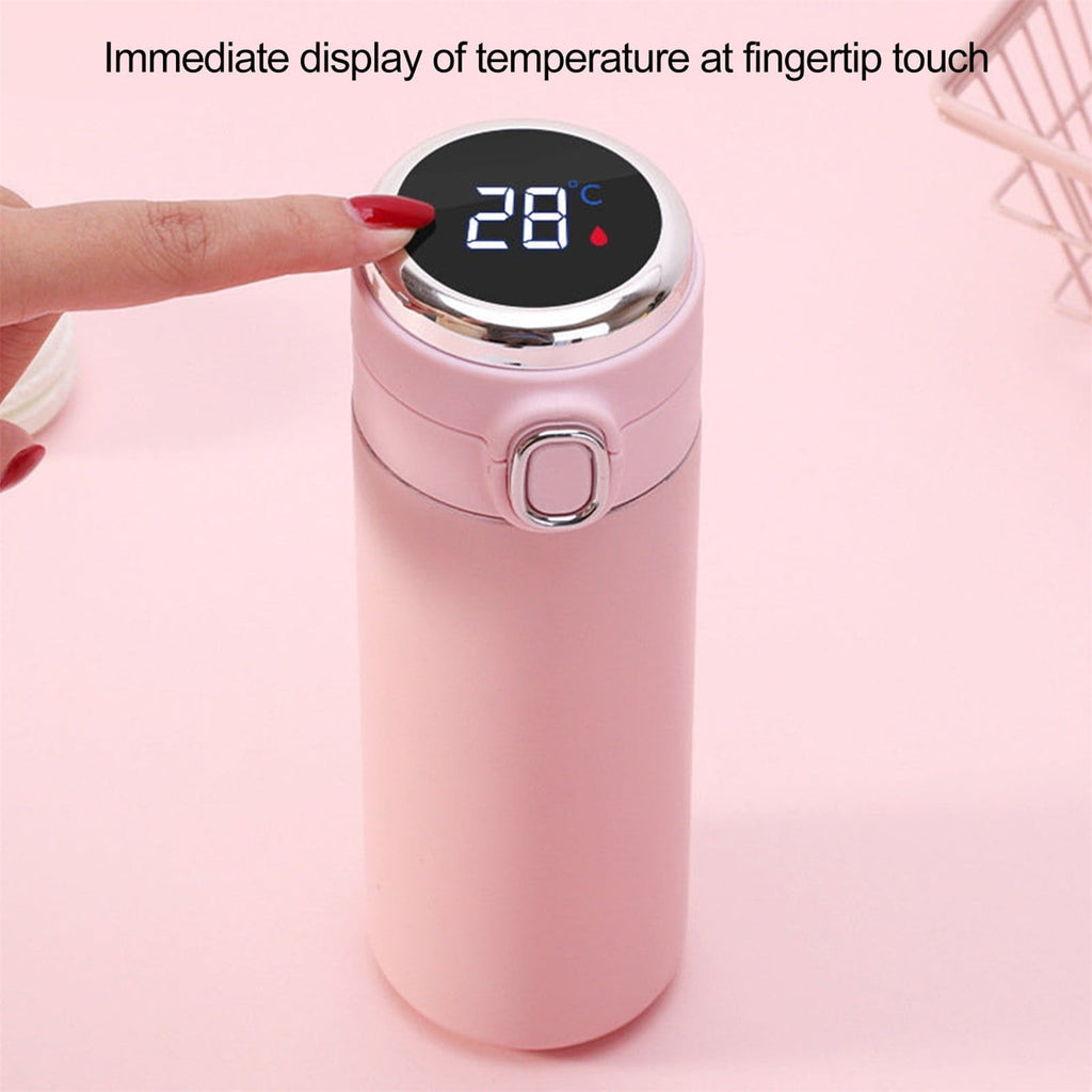Stainless Steel Insulation Cup Cute Mini Portable Children Student Water Bottle Coffee Travel Mug LED Temperature Display Double Walled Vacuum Long Lasting Insulation Edition-CZQI