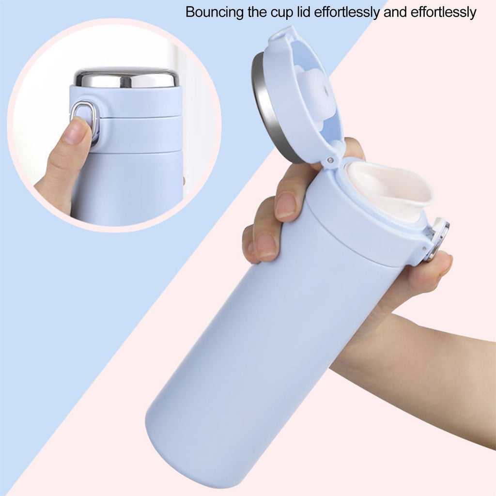 Stainless Steel Insulation Cup Cute Mini Portable Children Student Water Bottle Coffee Travel Mug LED Temperature Display Double Walled Vacuum Long Lasting Insulation Edition-CZQI