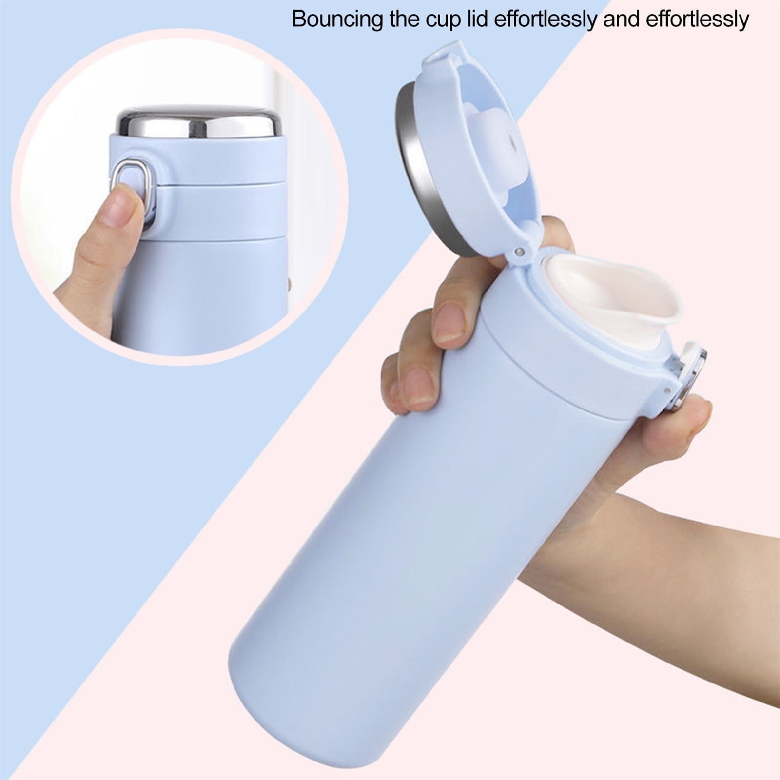 Stainless Steel Insulation Cup Cute Mini Portable Children Student Water Bottle Coffee Travel Mug LED Temperature Display Double Walled Vacuum Long Lasting Insulation Edition-CZQI