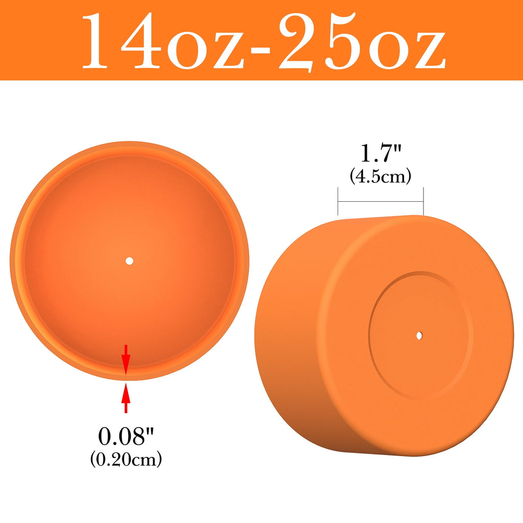 Linkidea 2 Pack Water Bottle Boot Compatible with CamelBak Eddy+20oz/25oz, Chute Mag 20oz/25oz, Carry Cap, Silicone Anti-Slip Bottle Bottom Bumper Protector (Orange) Edition-2KTQ