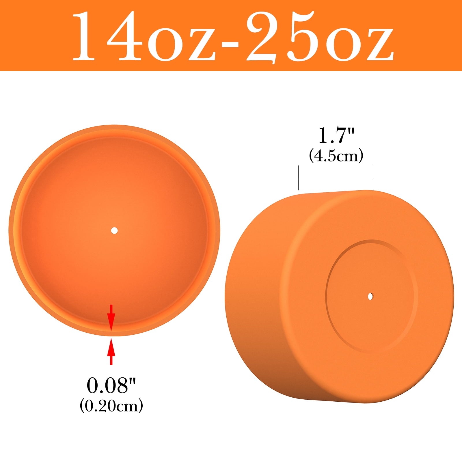Linkidea 2 Pack Water Bottle Boot Compatible with CamelBak Eddy+20oz/25oz, Chute Mag 20oz/25oz, Carry Cap, Silicone Anti-Slip Bottle Bottom Bumper Protector (Orange) Edition-2KTQ