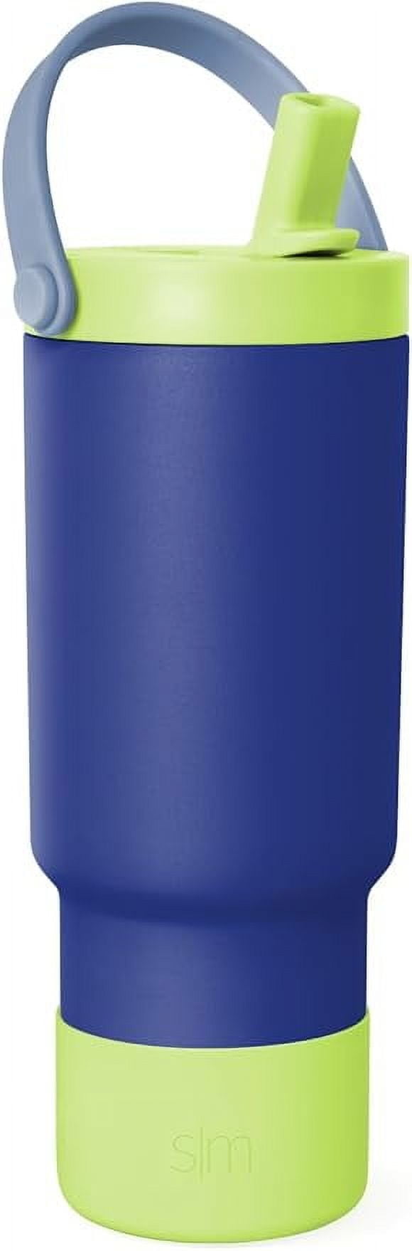 Simple Modern 24 fl oz Insulated Stainless Steel Trek Pivot Tumbler with Straw Lid and Top Handle|Seaside Blue Edition-8TVY