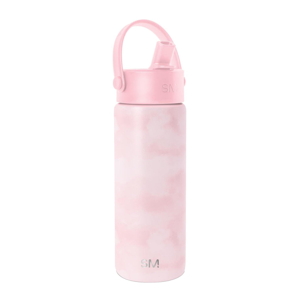 Simple Modern 18 fl oz Insulated Stainless Steel Summit Wide Mouth Water Bottle with Handle and Straw Lid|Black and White Checkmate Edition-7ZAM